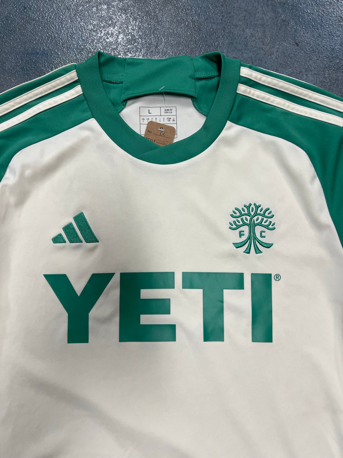 Adidas Austin FC 24/25 Authentic Away Jersey HZ6182 Cream White Sz L
