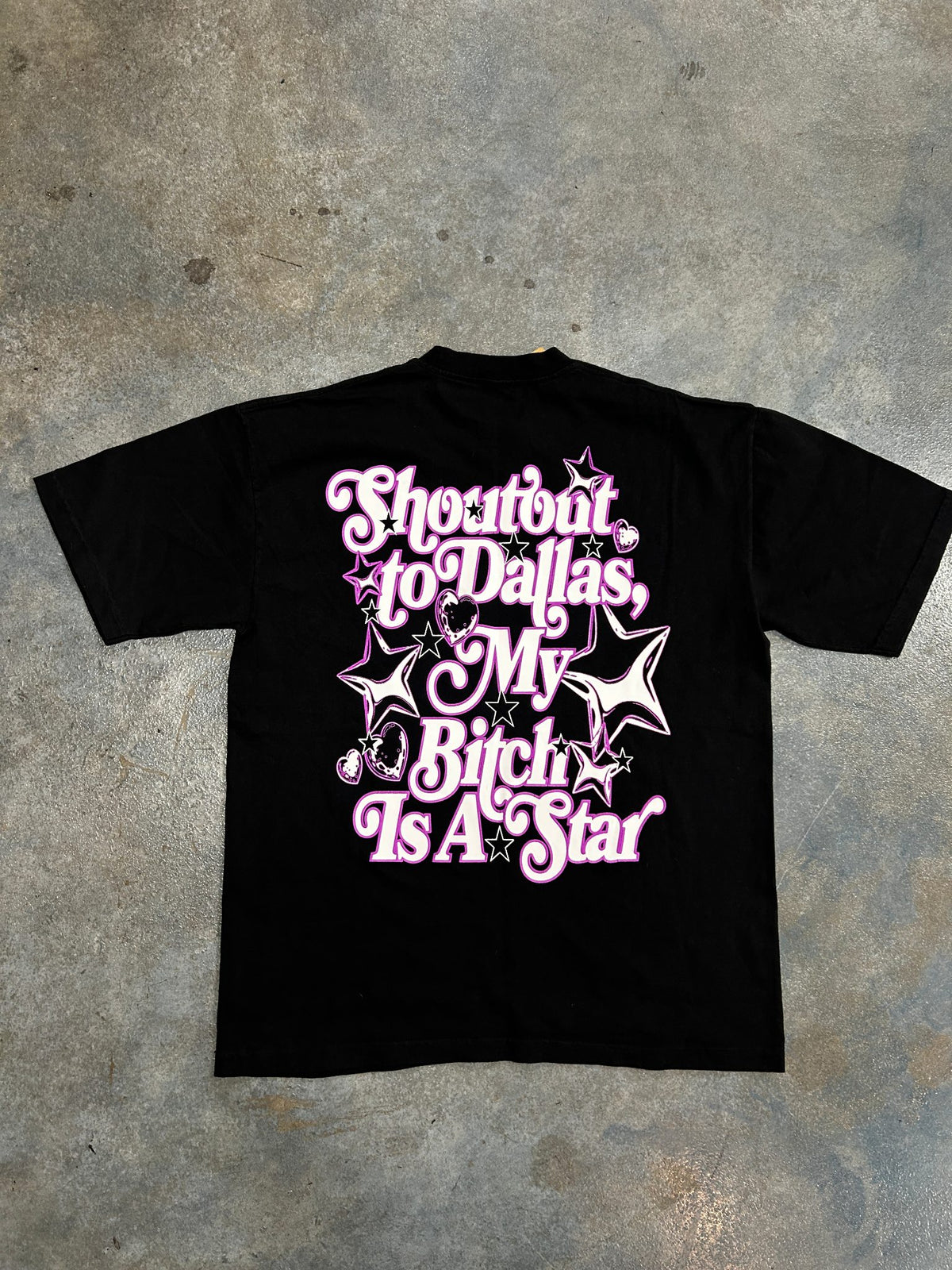 Heights District Public Relations Black Pink Tee