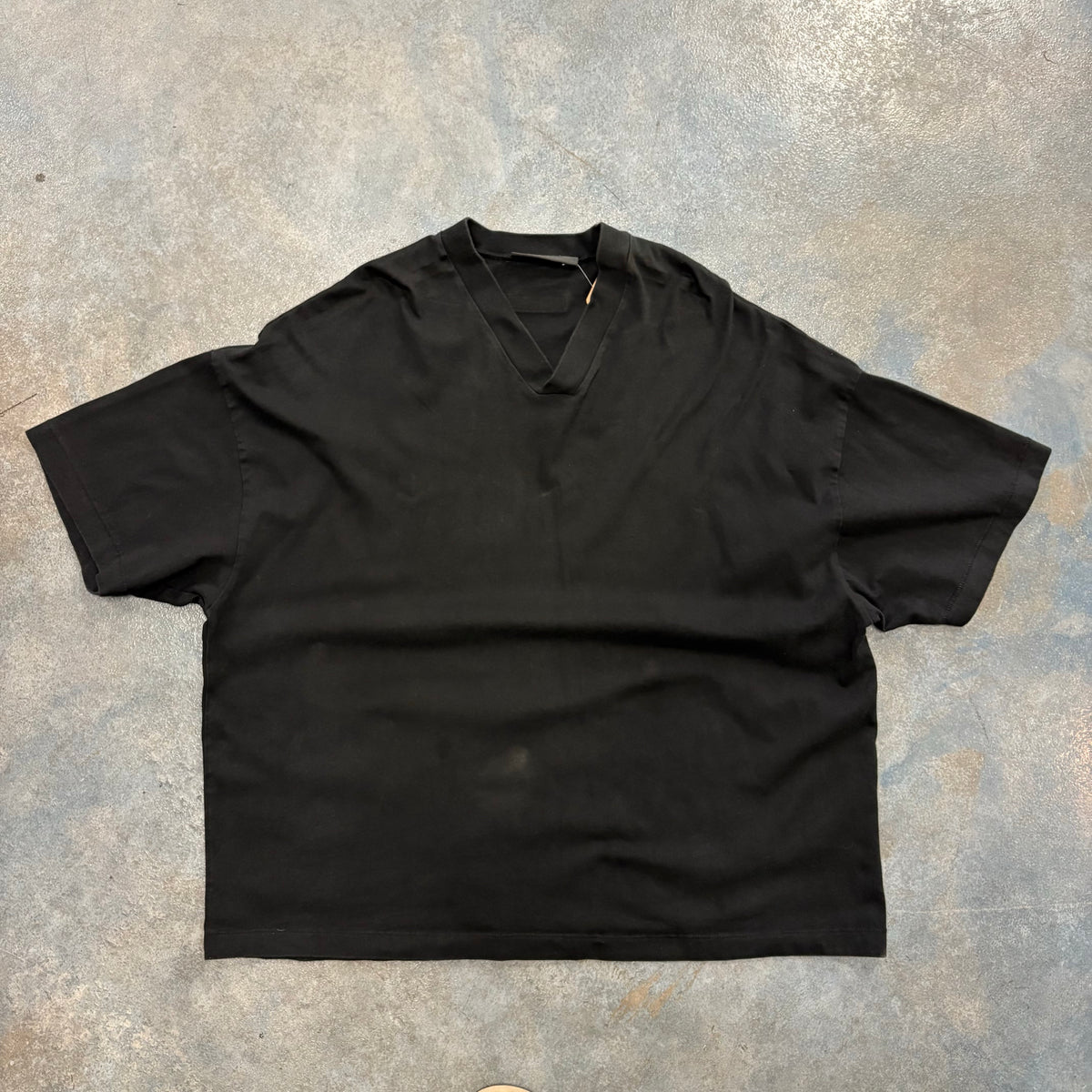 Black V-neck Essentials Tee