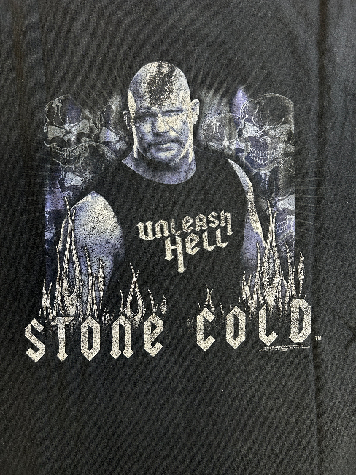 Vintage Stone Cold Skull Cut Off Black Tee