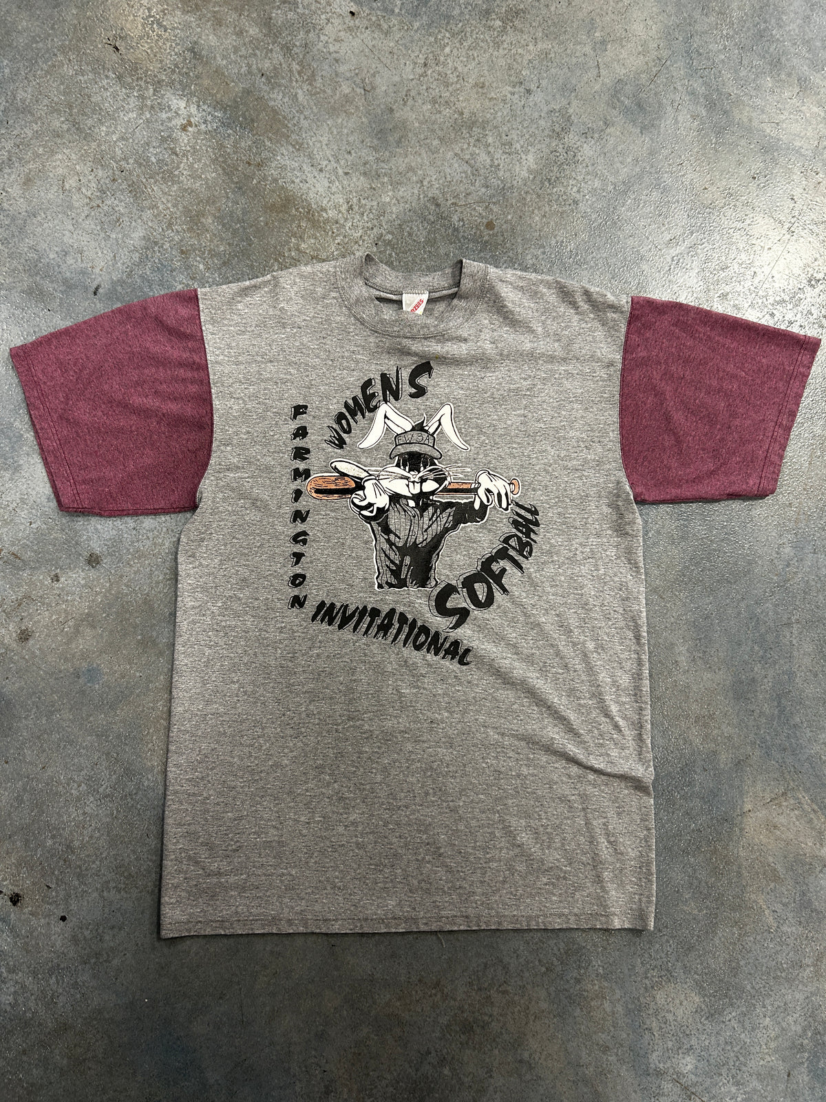 Vintage Bugs Bunny Softball Gray Tee