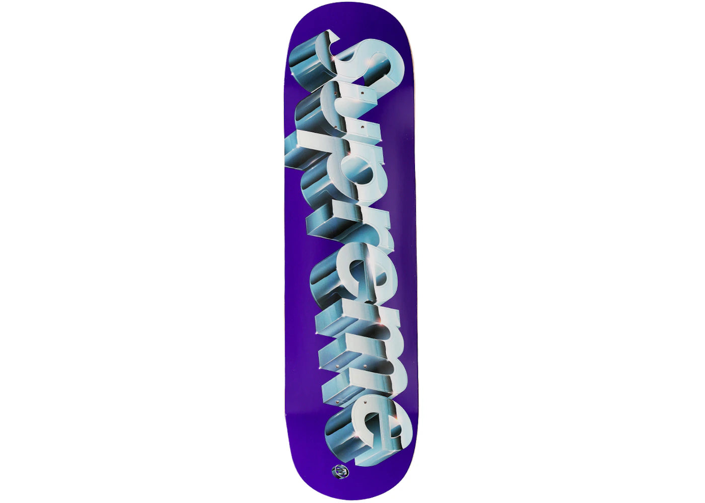 Supreme Chrome Logo Skateboard Deck Purple (LA)
