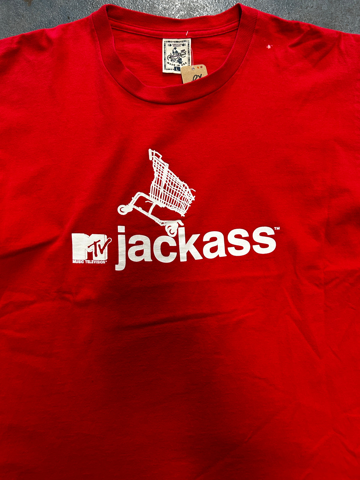 Vintage Jackass MTV Red Tee OTF (RY)
