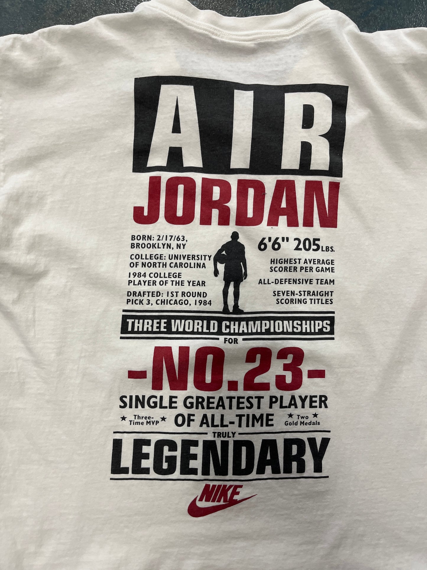 Legendary Day 23 White Tee Lettering On Back OTF