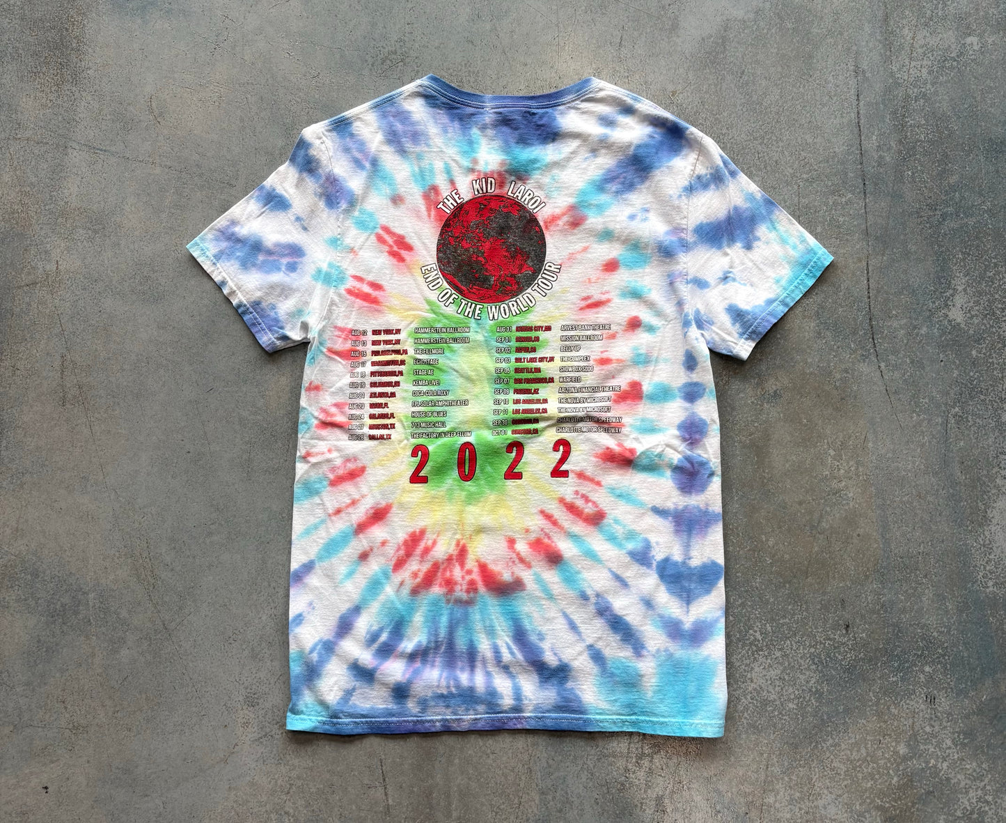 The Kids Laroi "End of the world Tour" Tee Tie Dye OTF