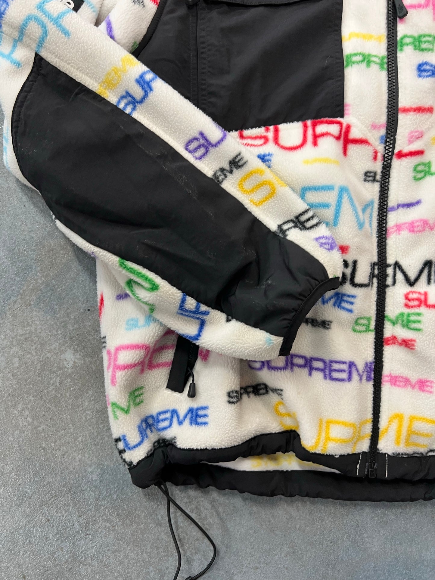Supreme The North Face Steep Tech Fleece Jacket White B41