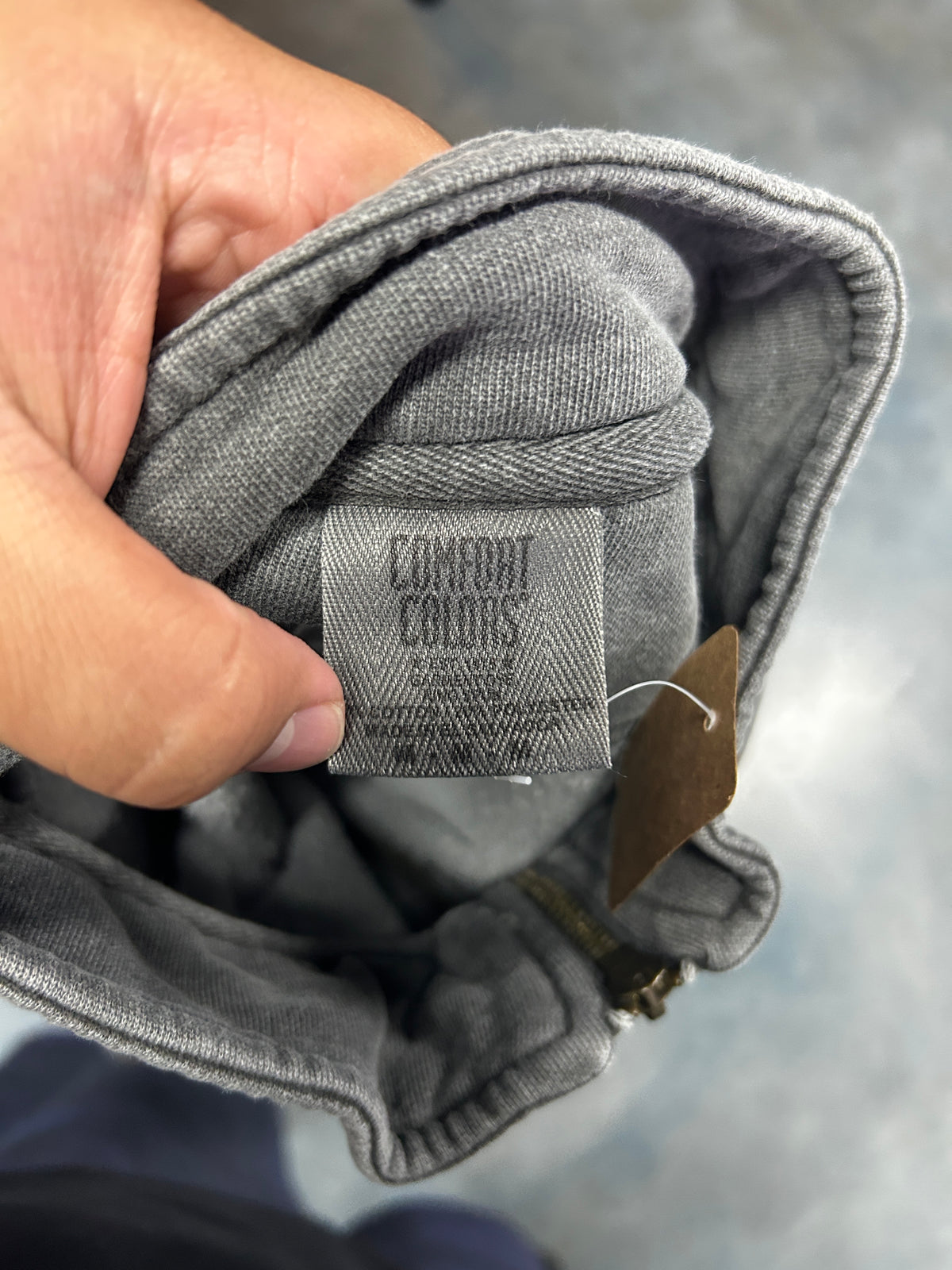 Vintage Shift Key Quarter Zip Gray
