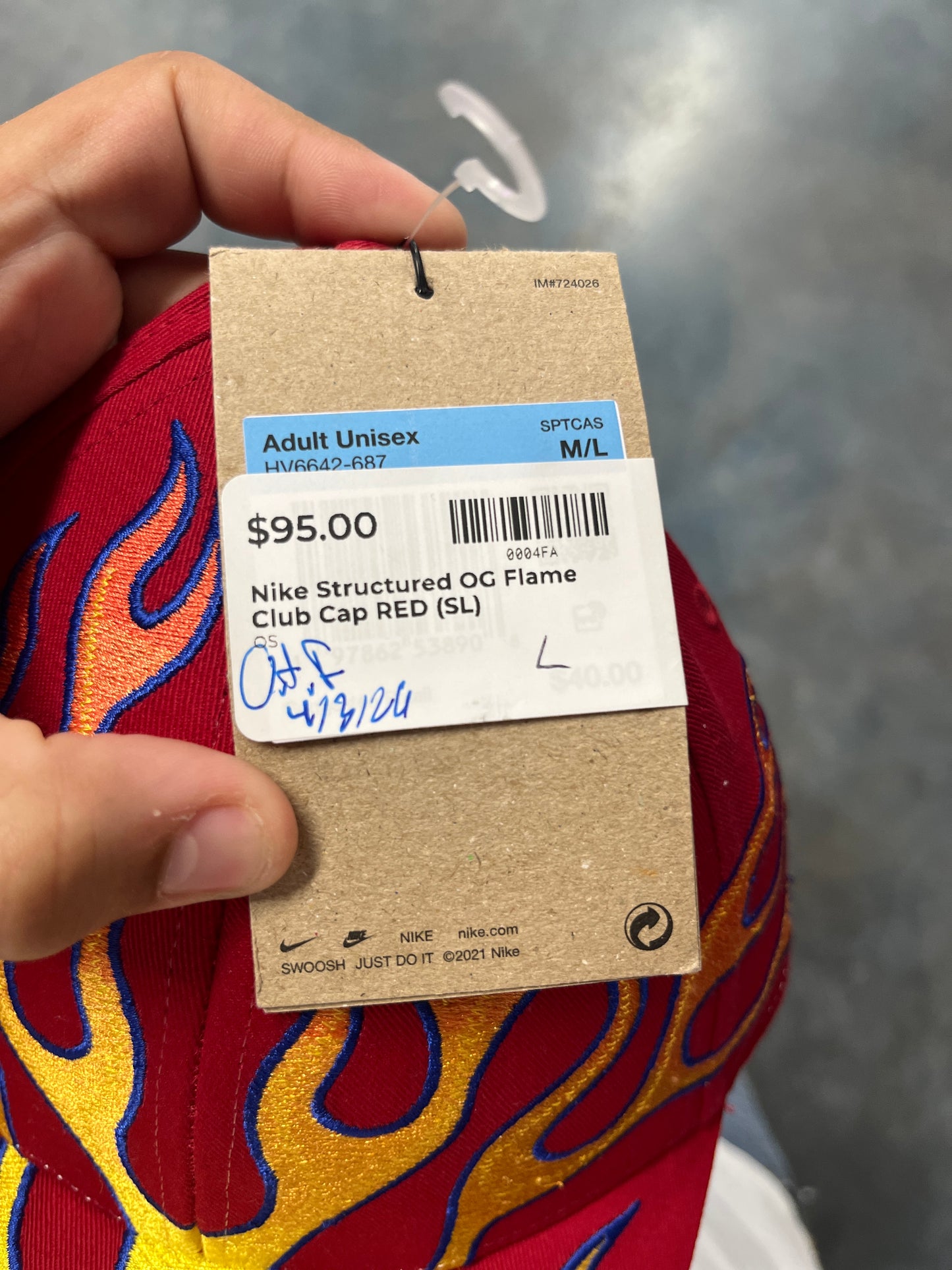 Nike Structured OG Flame Club Cap RED OTF