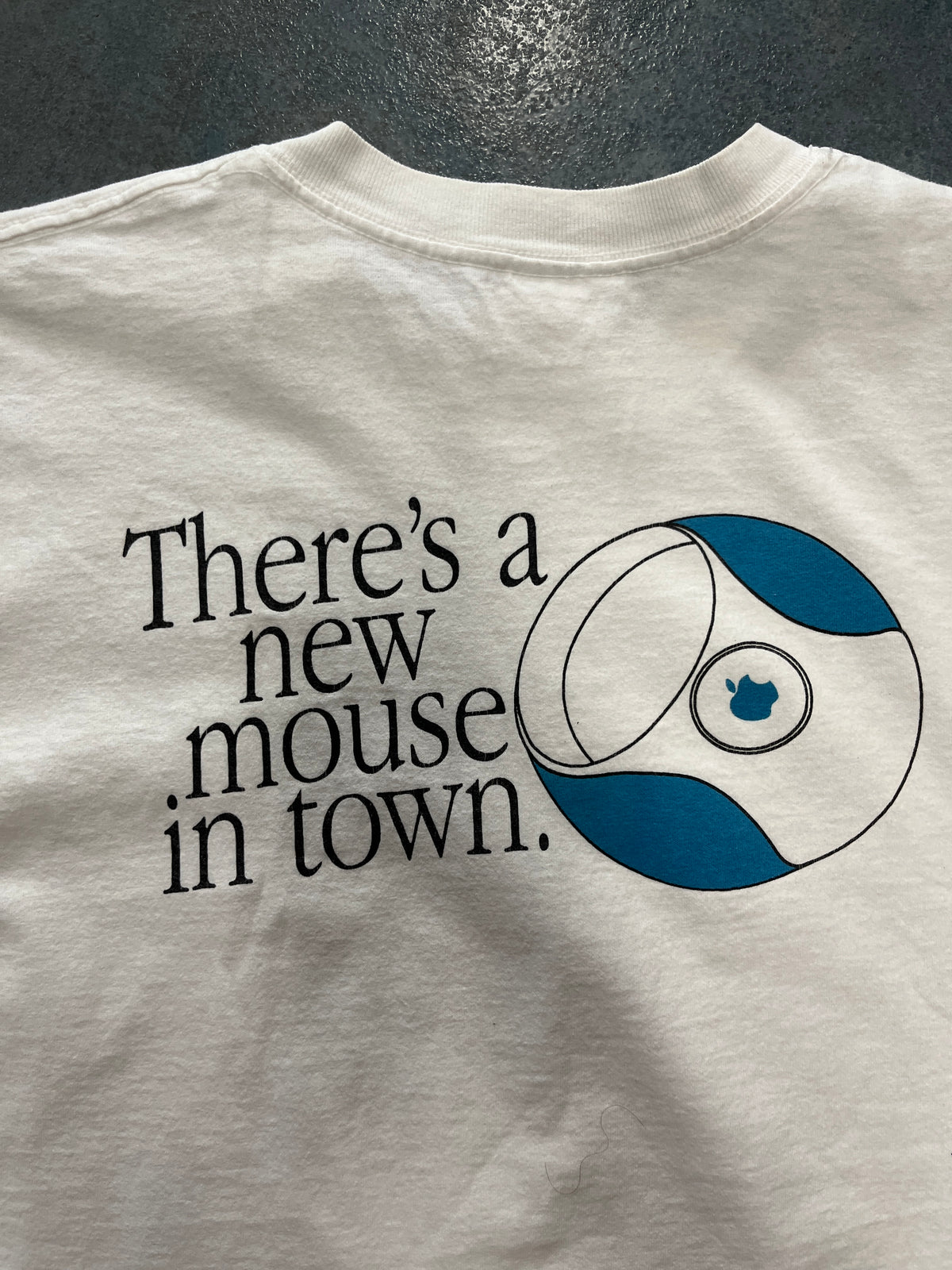 Vintage 1984 Apple Computer Move Over Mickey White T-Shirt OTF