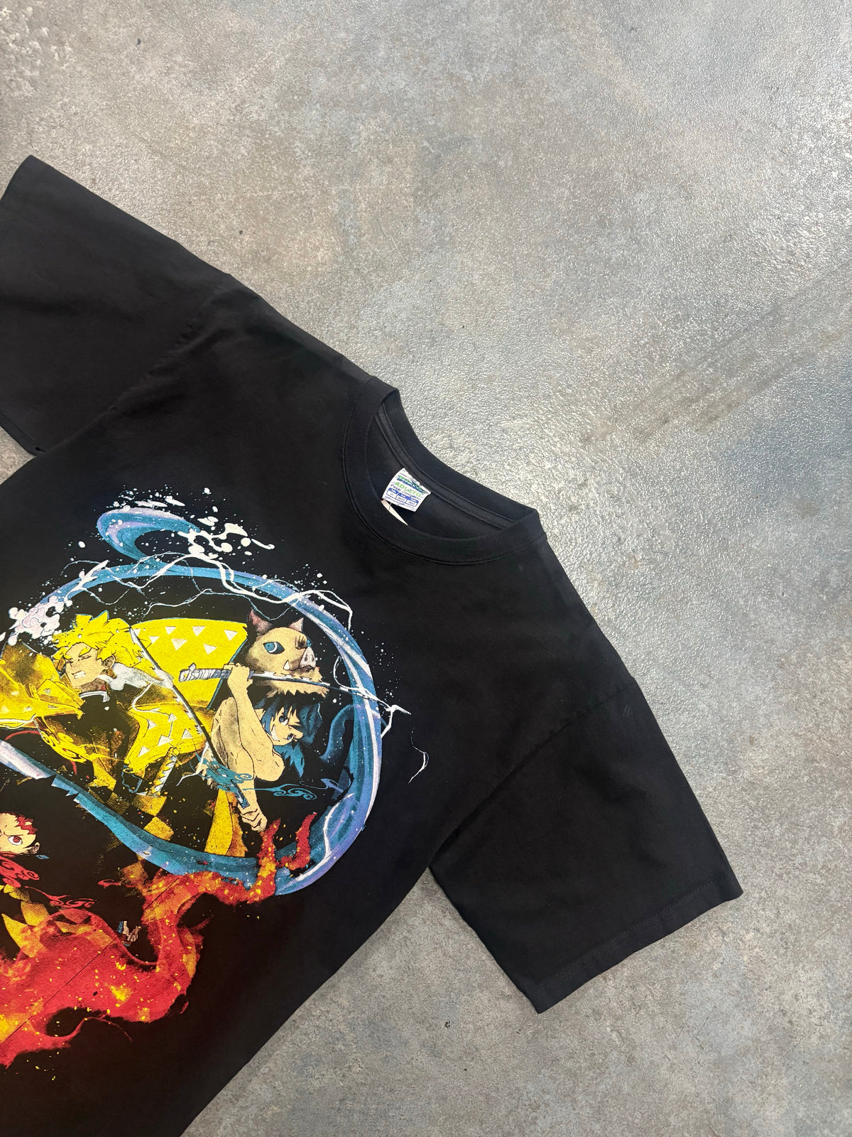 Vintage Demon Slayer Tanjiro & Inoske Black Tee