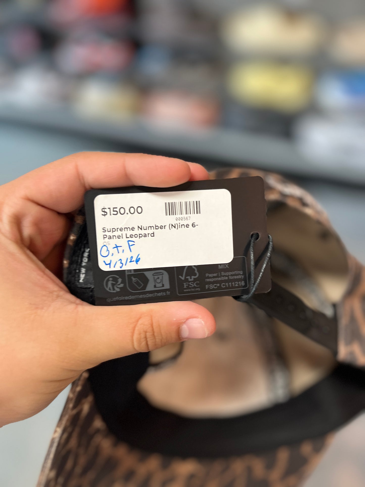 Supreme Numberine 6-Panel Leopard OTF