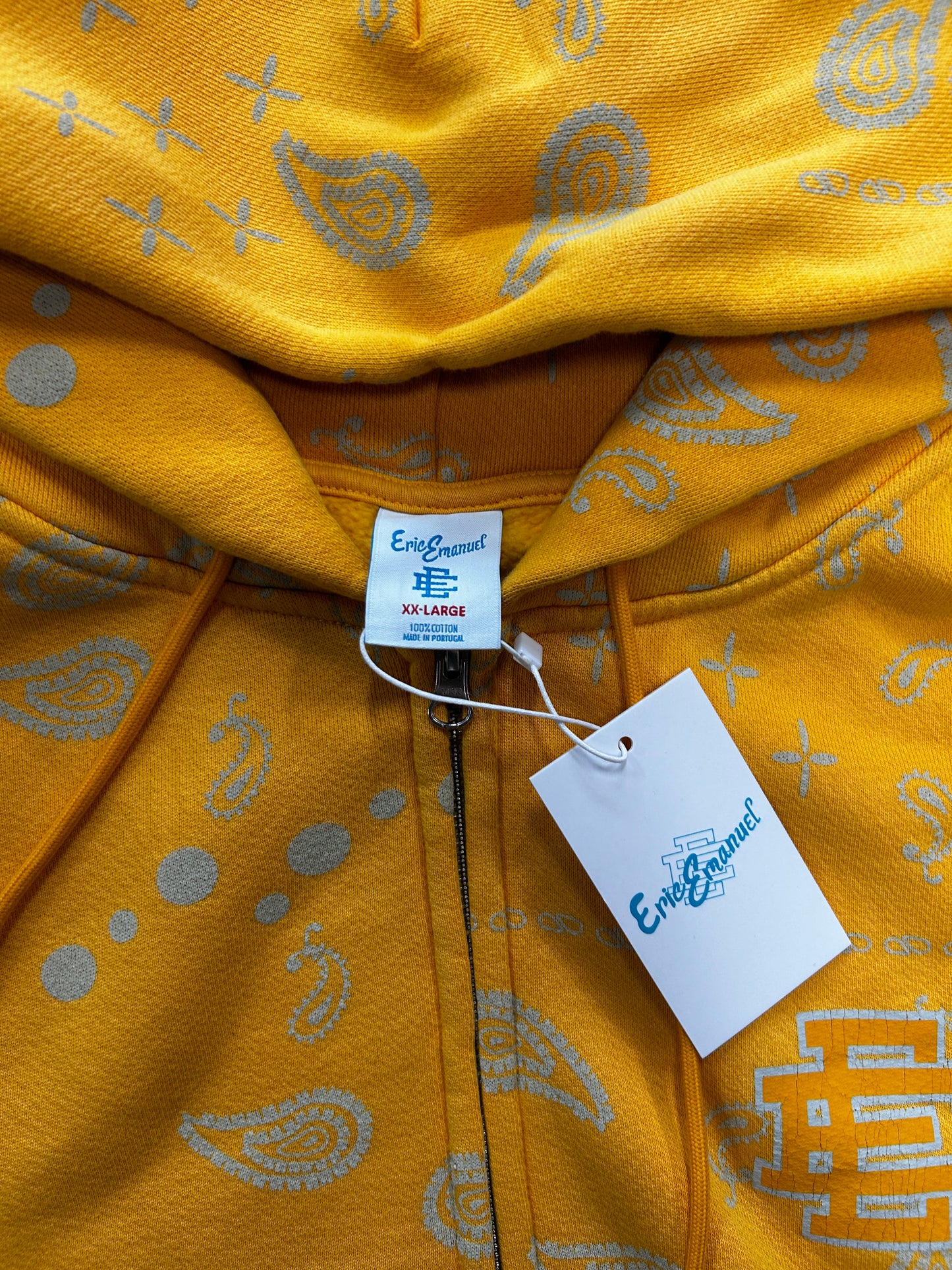Eric Emanuel EE Zip-Up (SS25) Yellow Paisley B63