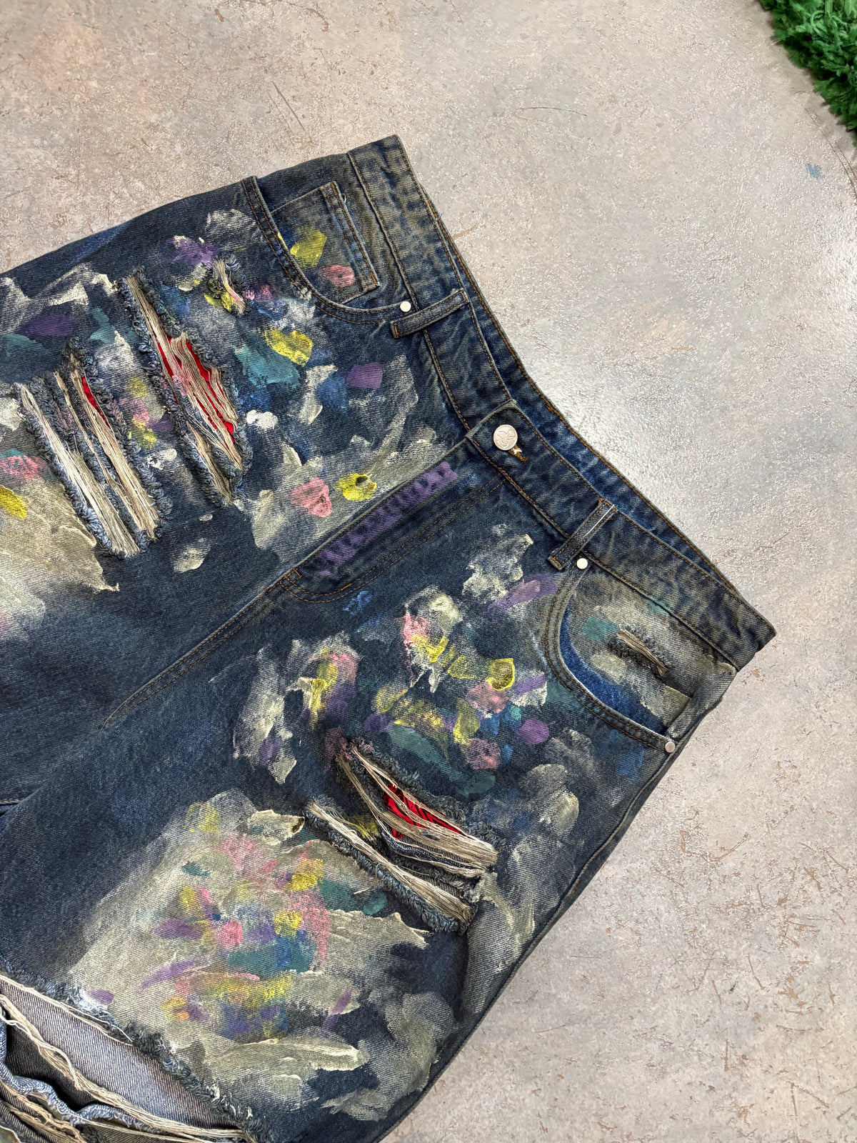 Basket Gallery Paint Splatter Jeans 38W