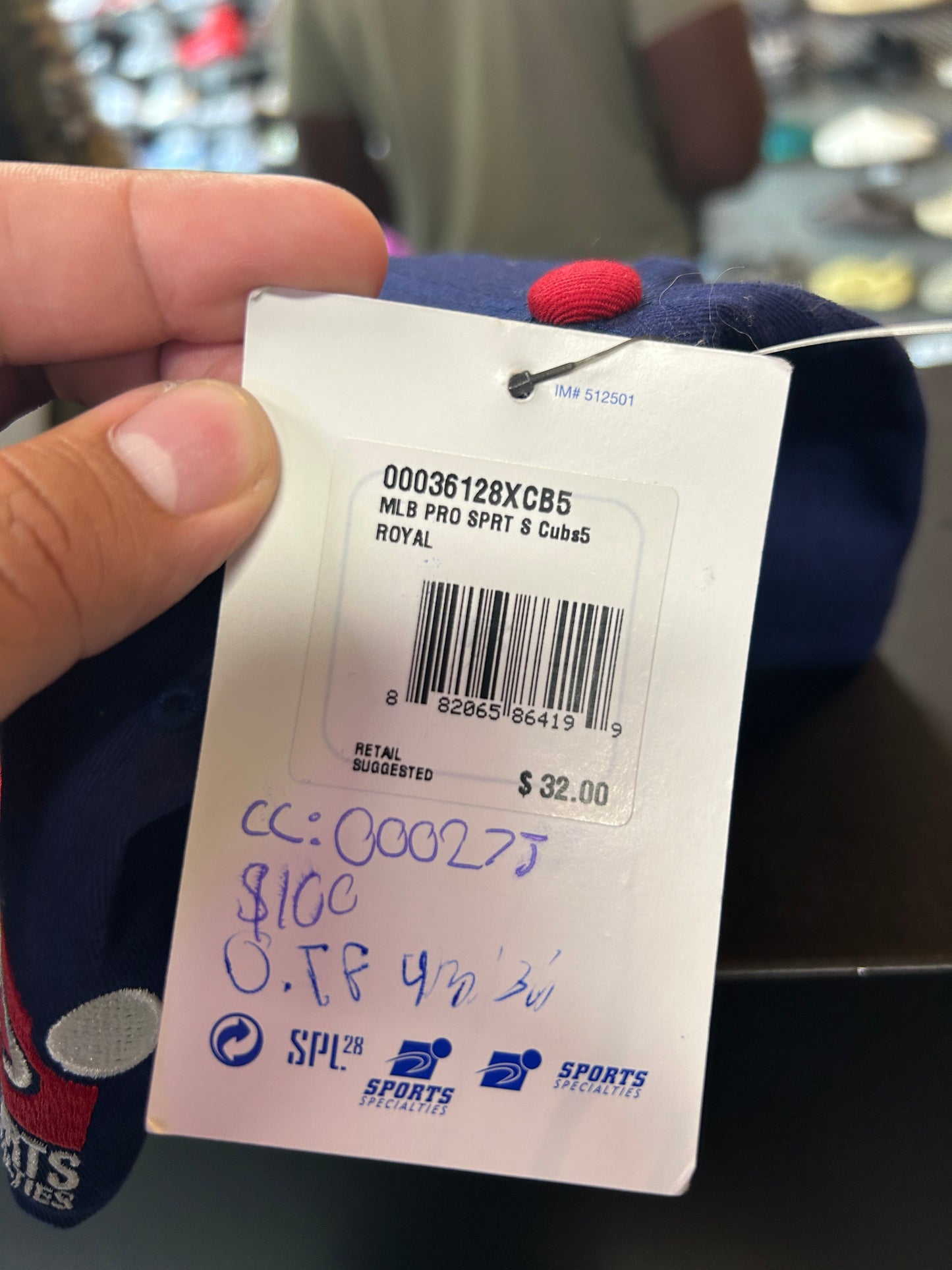 VTG CHICAGO CUBS NAVY RED SNAPBACK OTF
