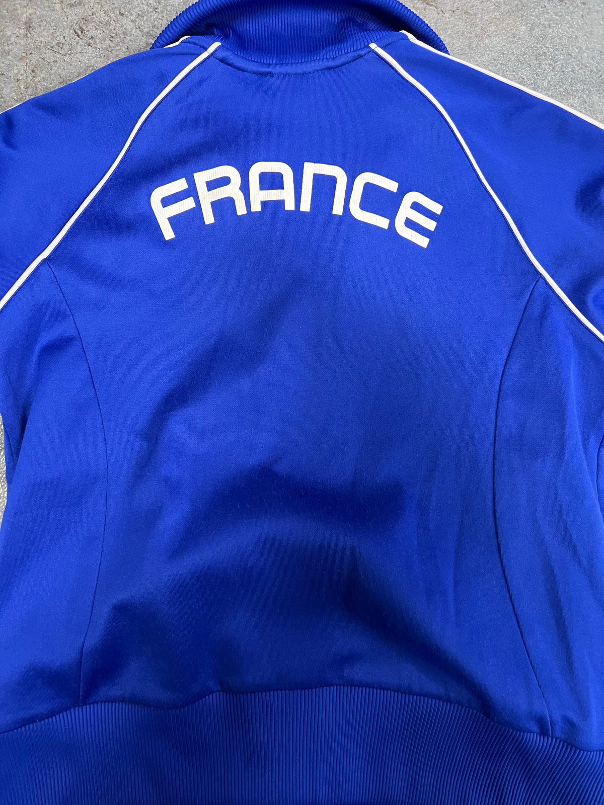 Adidas FFF French FootBall Federation Soccer Jacket Blue