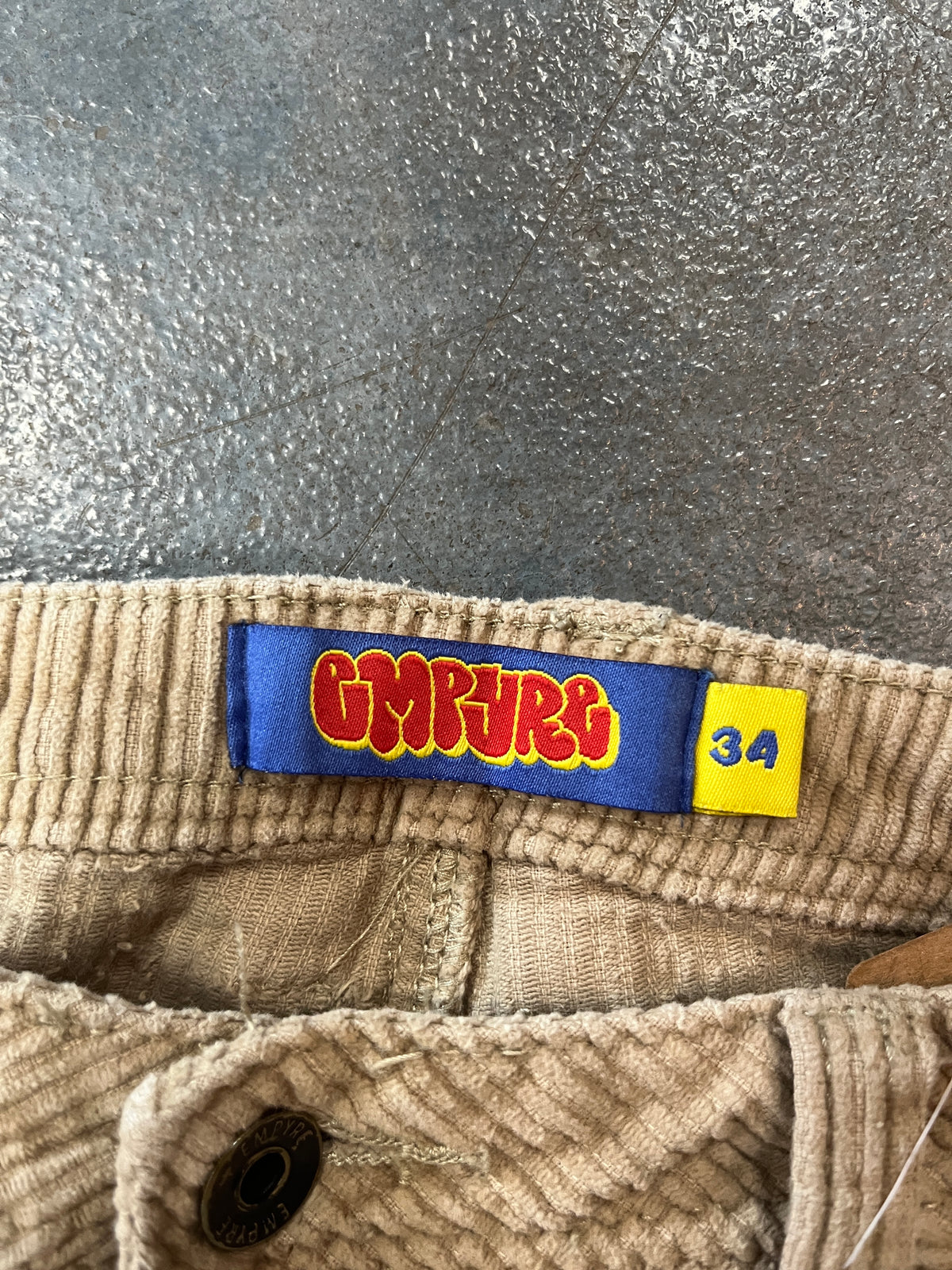 Tan Empire corduroy pants W34