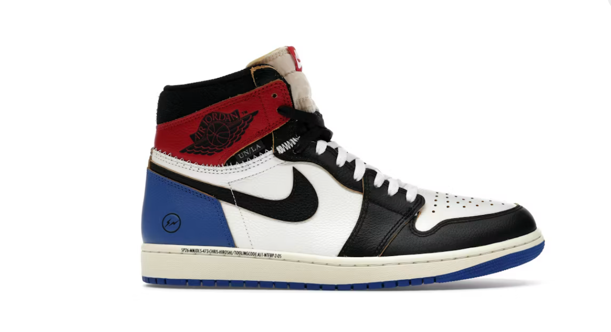 Jordan 1 Retro High OG SP Fragment X Union LA Varsity Red Sport Royal