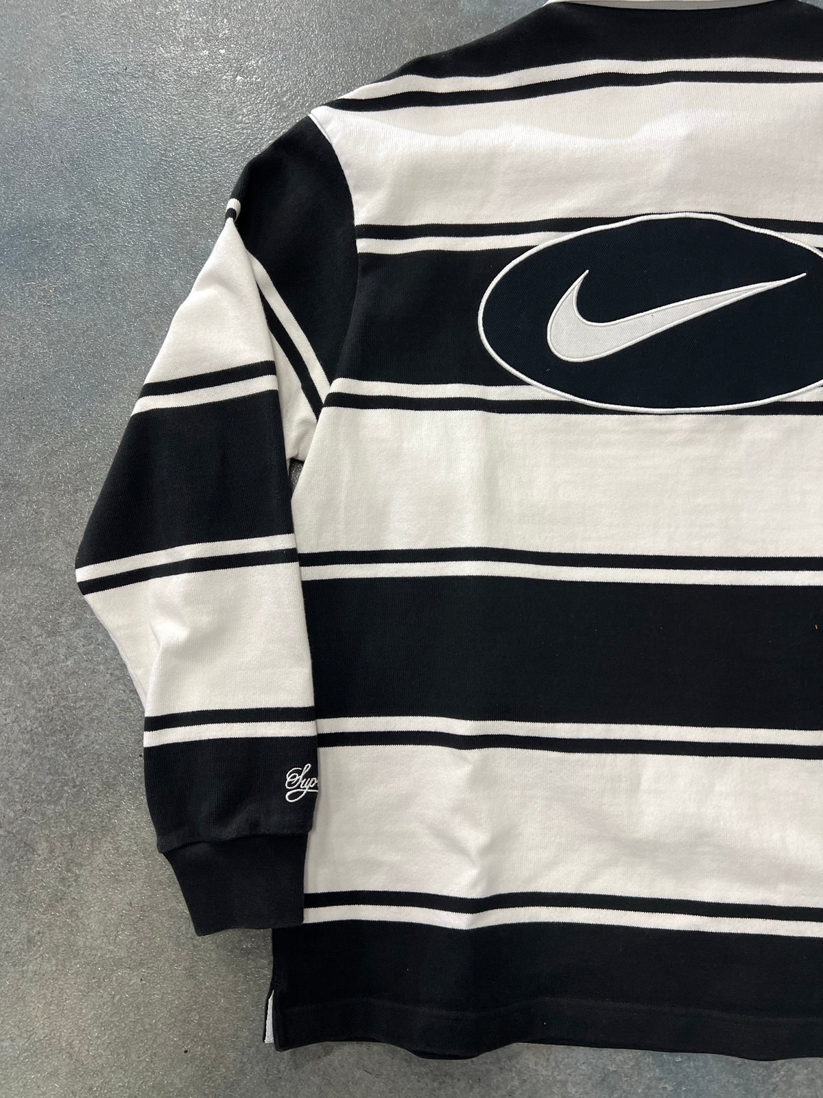 Supreme Nike Stripe Rugby Black B27