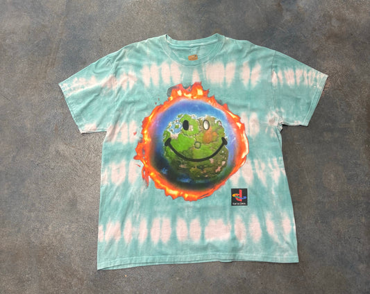 Travis Scott World On Fire Blue Tee OTF
