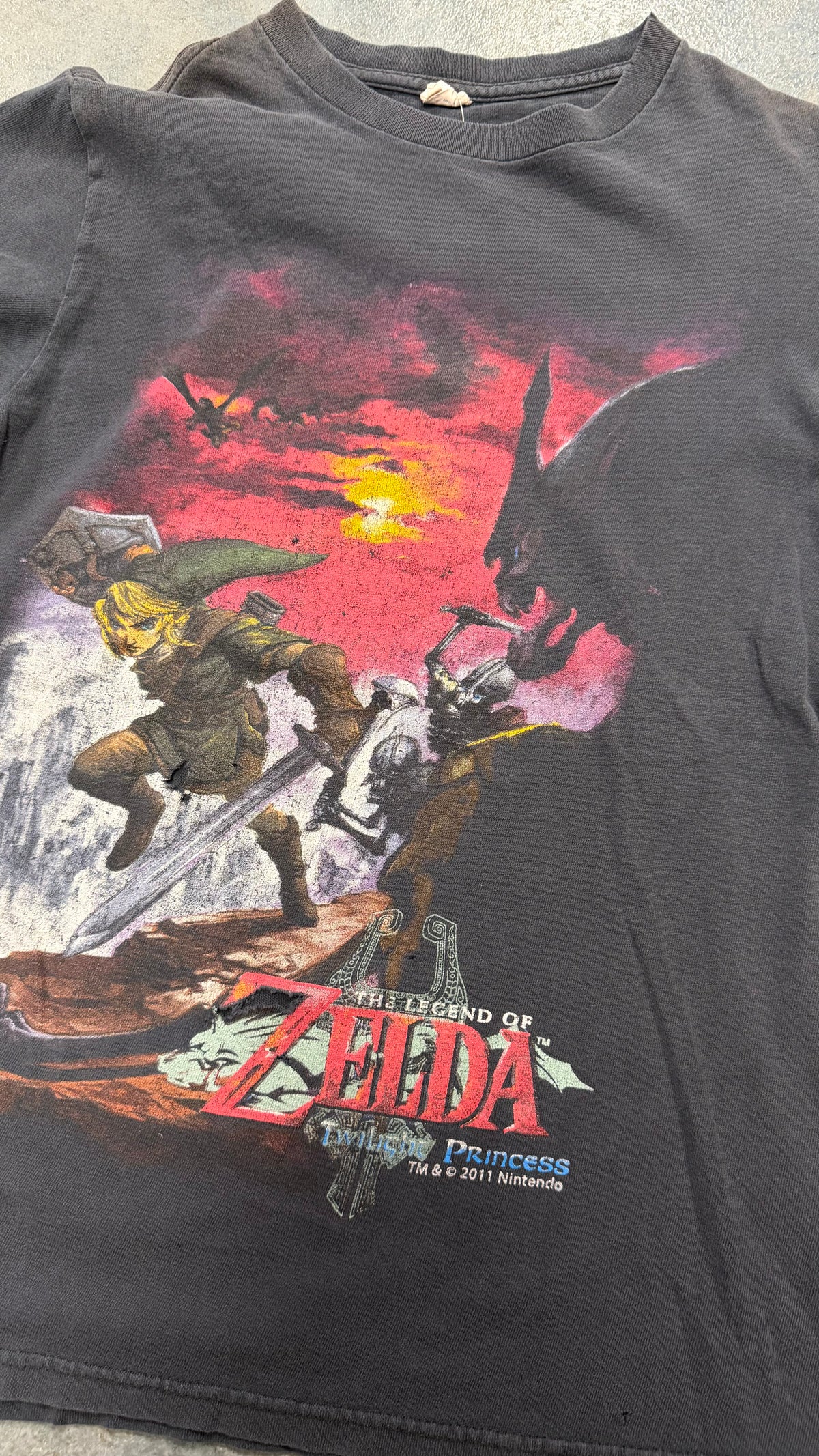 Vintage 2011 The Legend Of Zelda Twilight Princess Black Tee