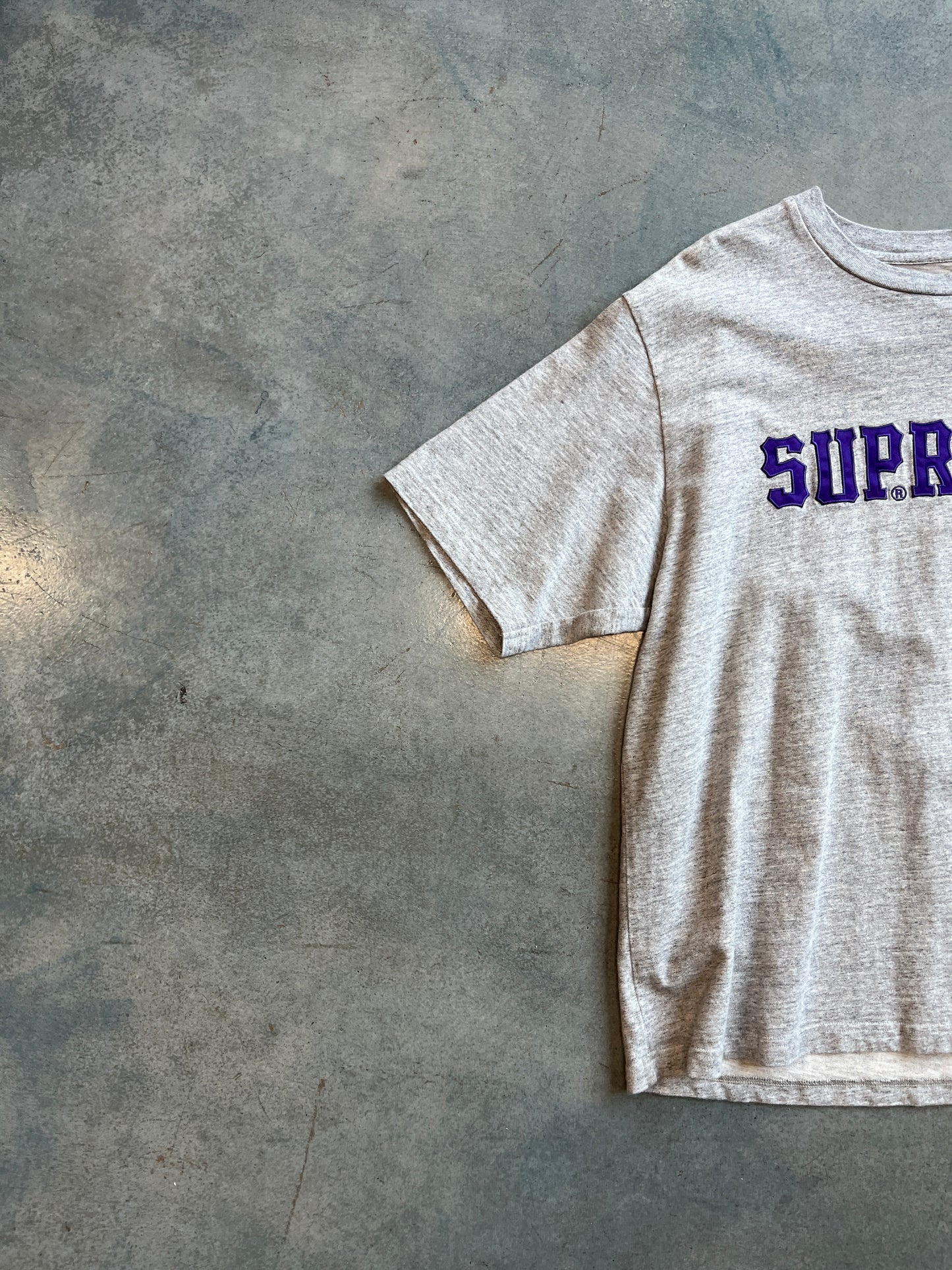 Supreme Twill Applique Gray Tee OTF