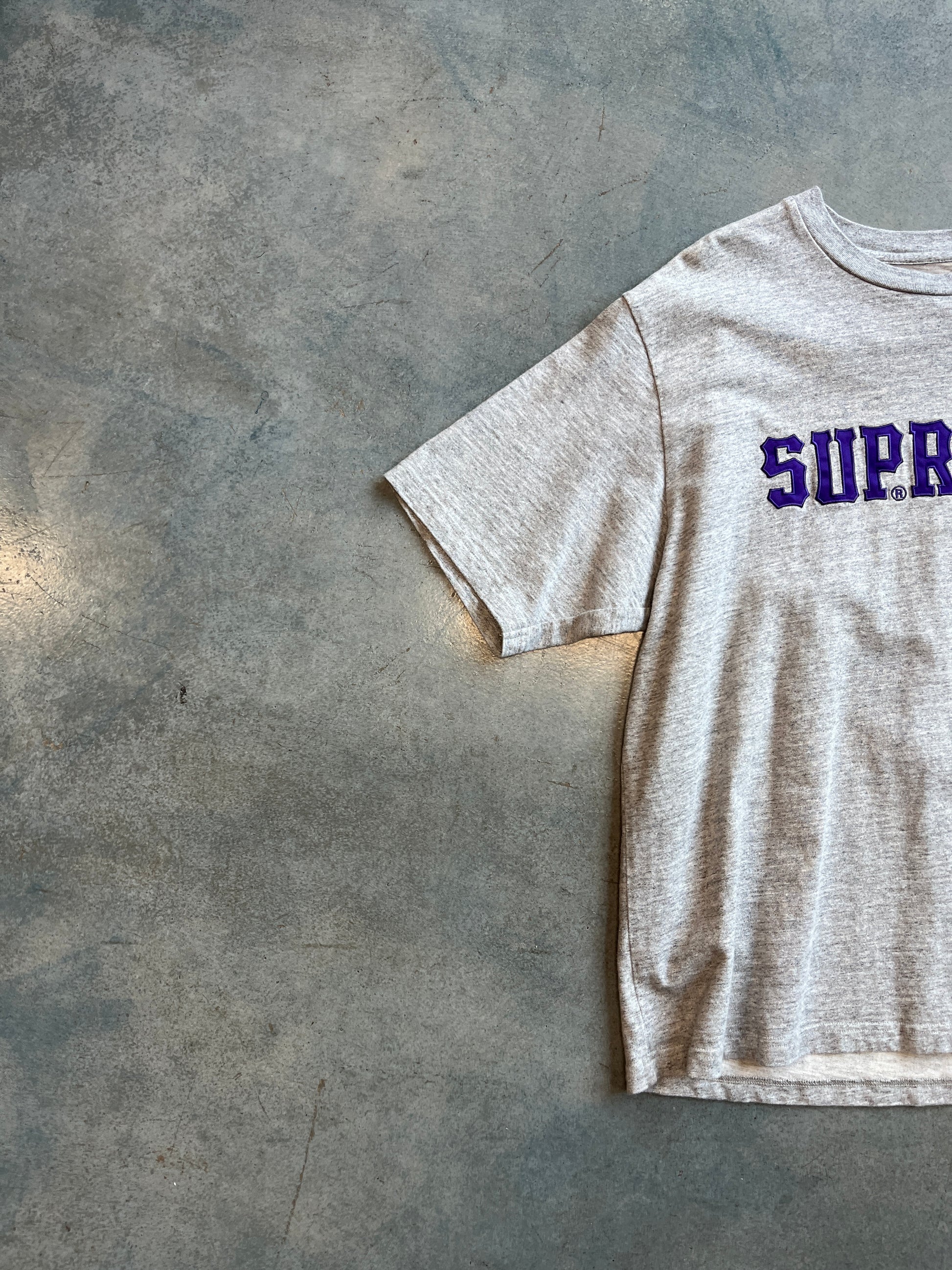Supreme Twill Applique Gray Tee OTF
