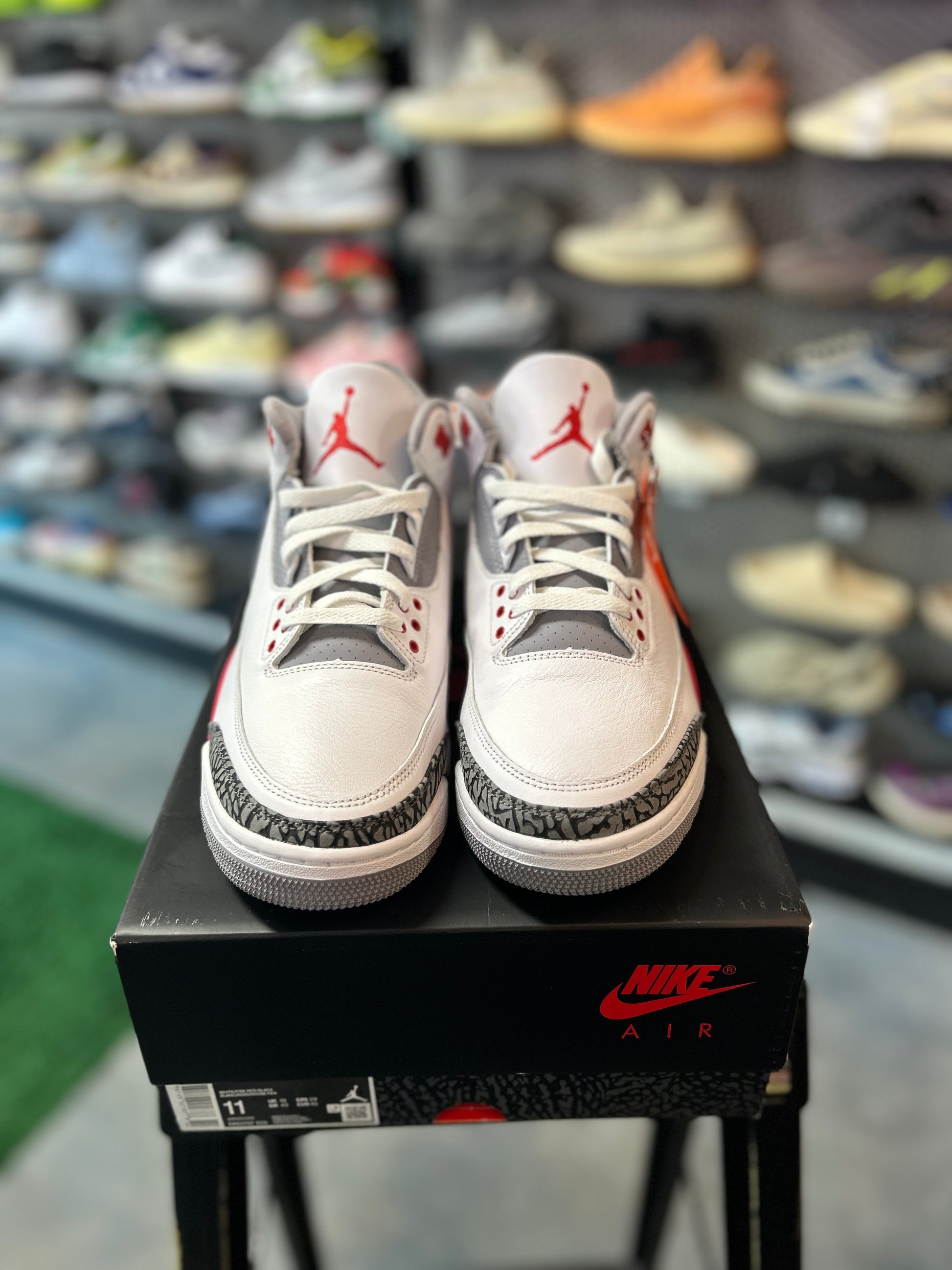 Jordan 3 Retro Fire Red (2022) Tried On (LC)