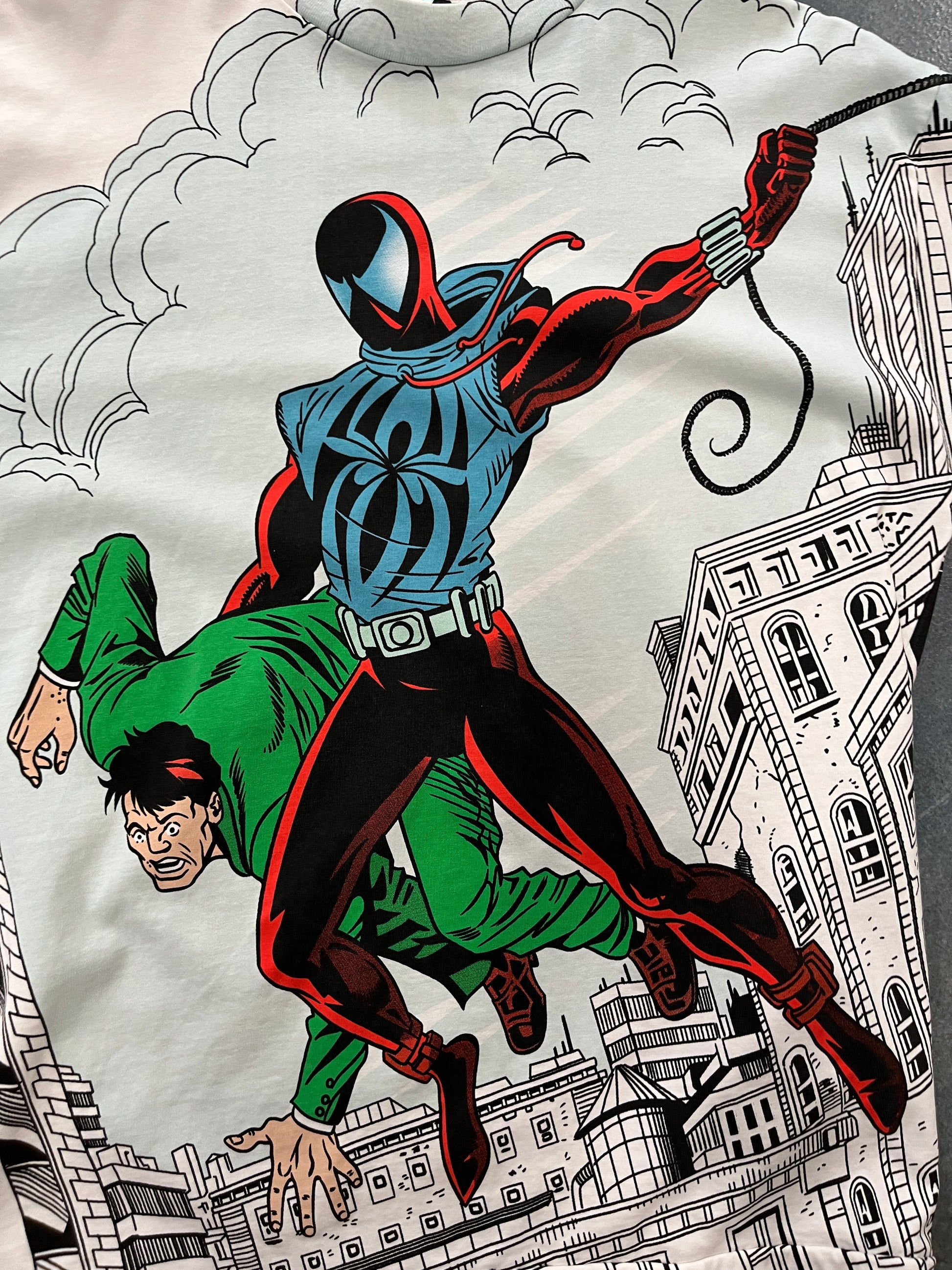 Vintage M.A.D AOP Spiderman Scarlet Graphic T-Shirt OTF