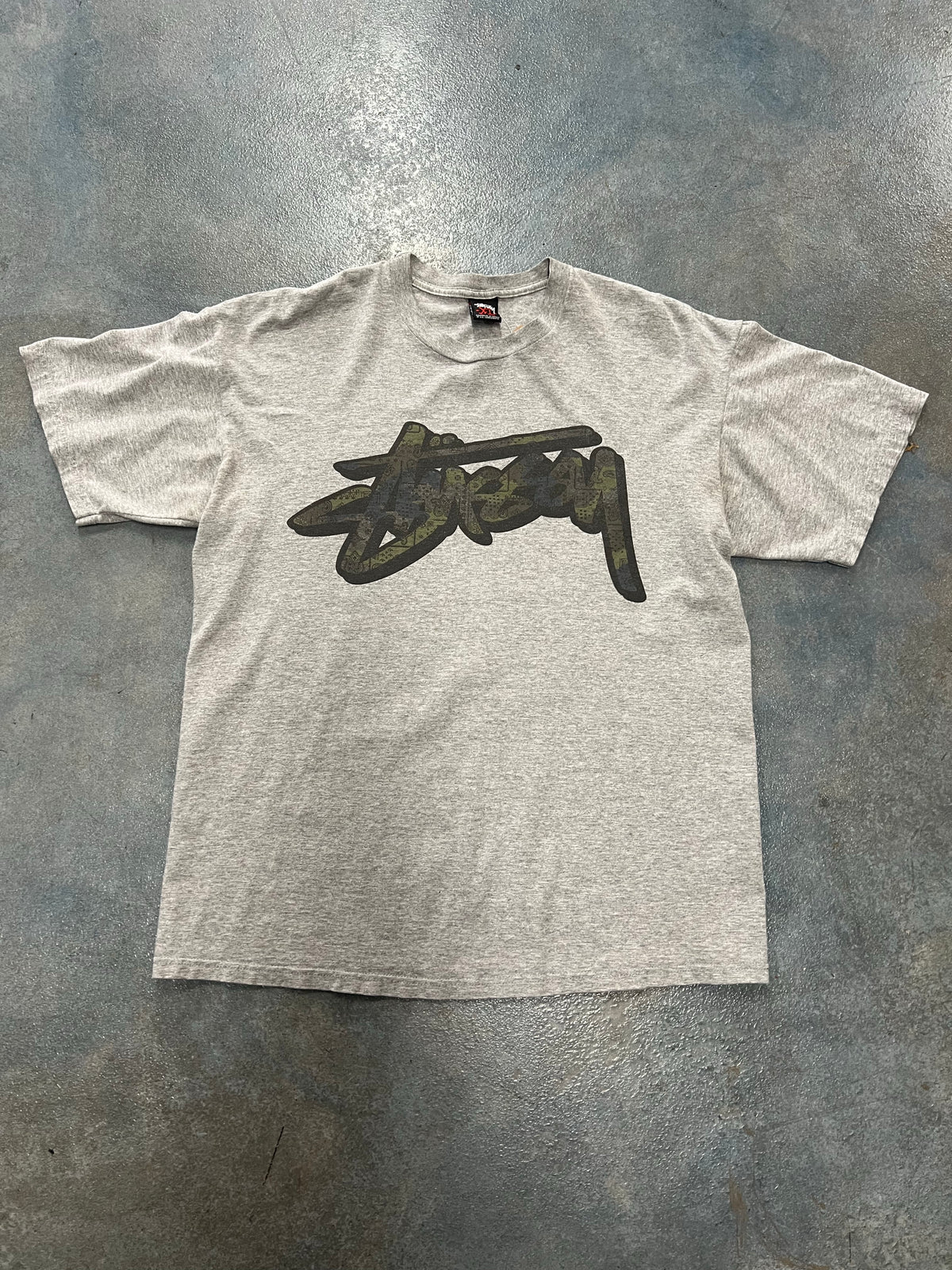 Stussy Dark Gray Camo Graphic Tee