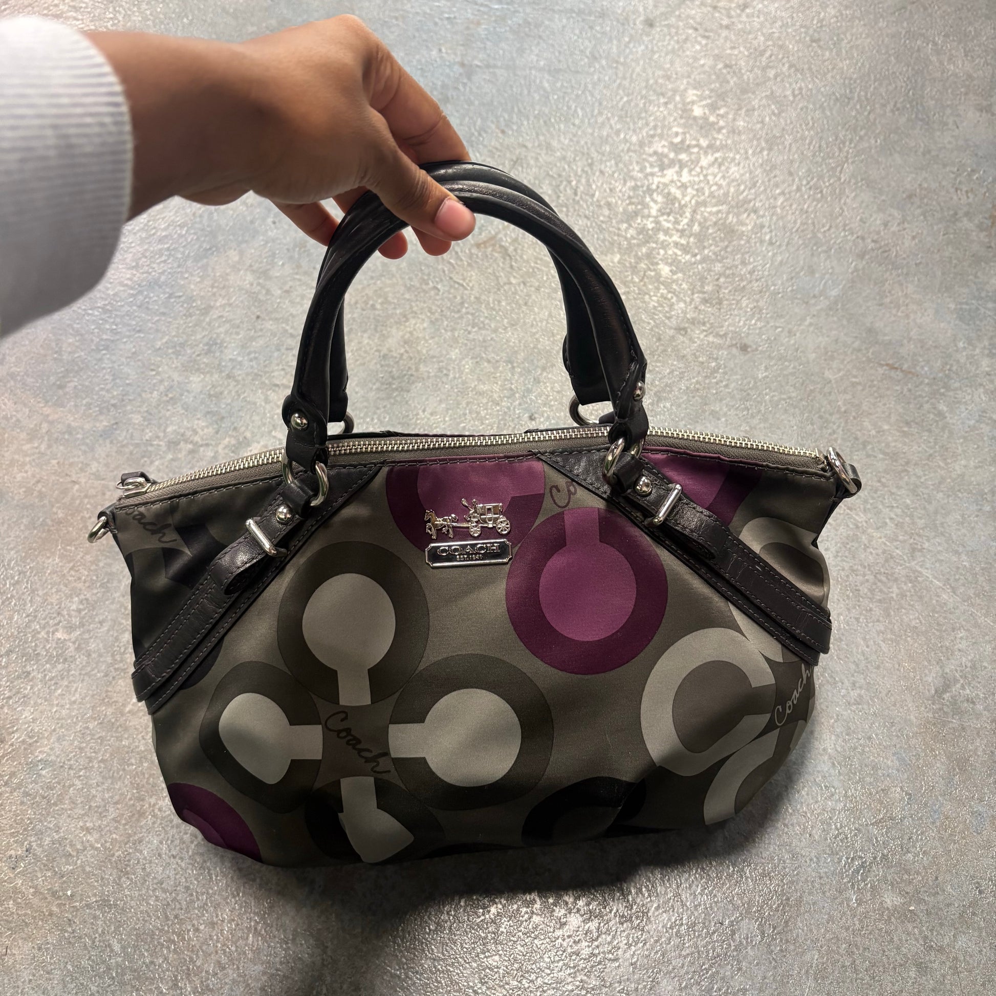 Purple & Black Coach bag