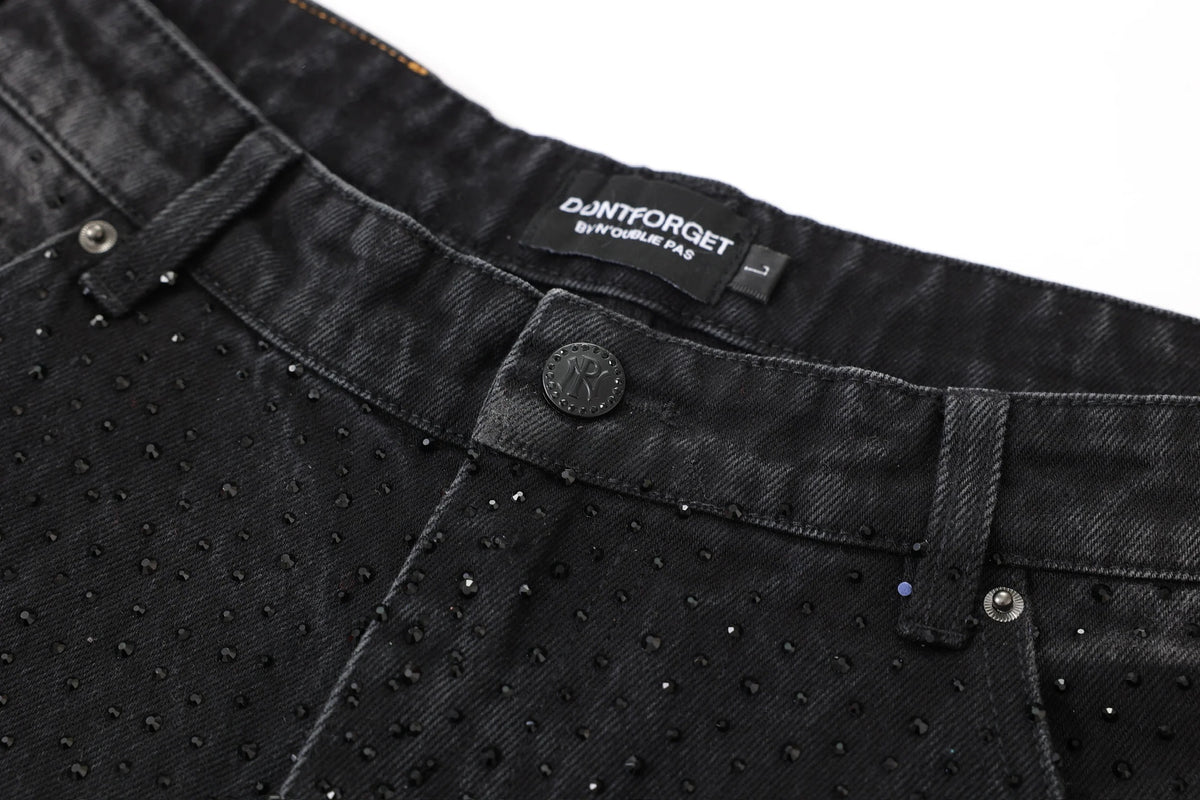 Noubliespas Black Studded Jeans