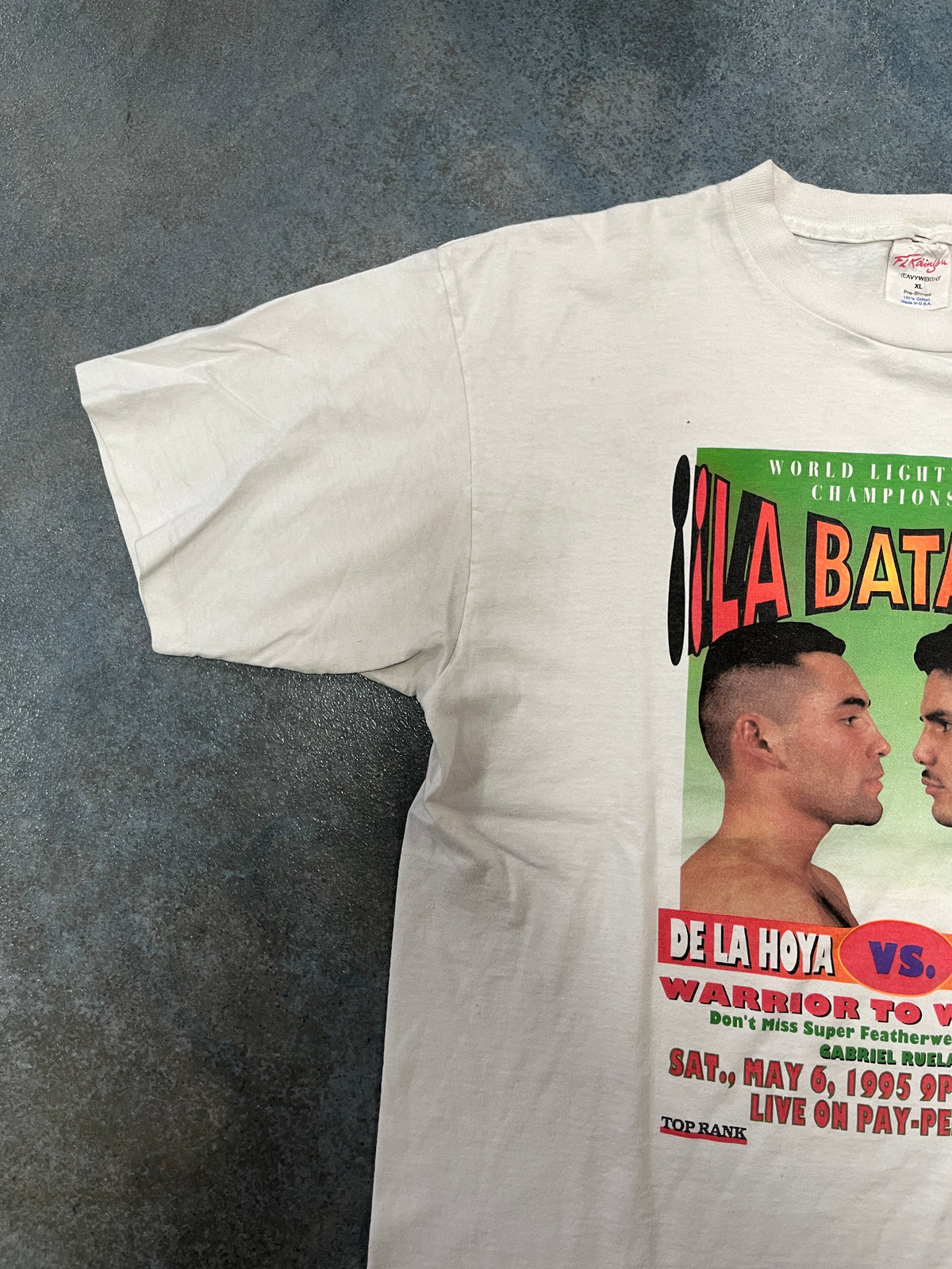 "La Batalla" De La Hoya VS. Ruelas Cream T-Shirt OTF (RA)
