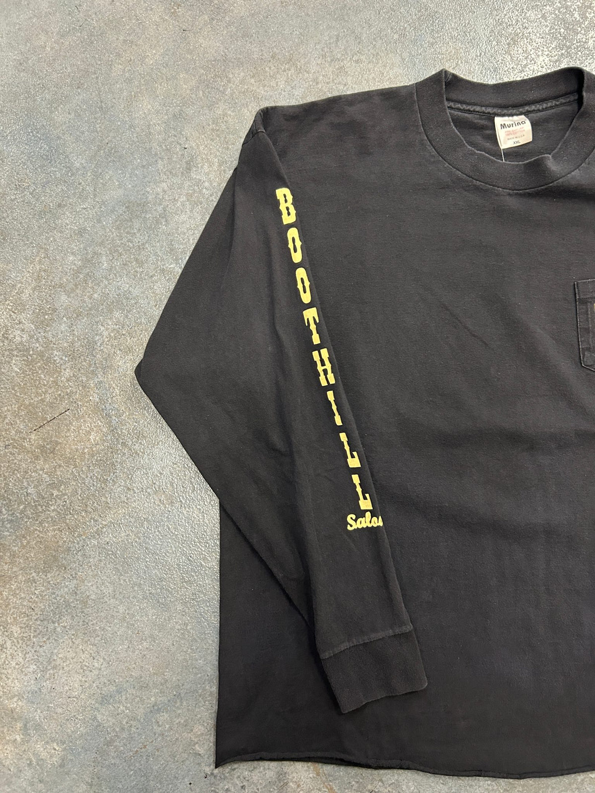 Vintage BOOTHILL SALOON Biker Week 199 Black Long Sleeve