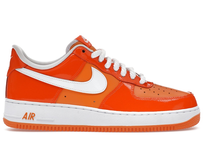 Nike Air Force 1 Low Ao07 Orange White Patent