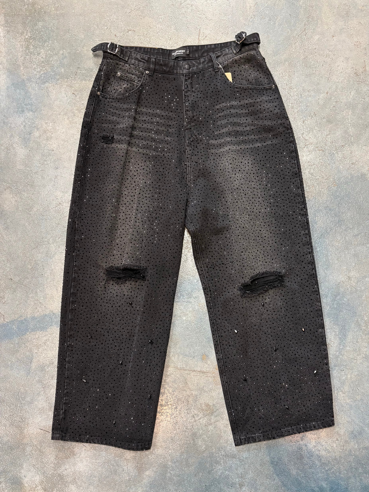 Noubliespas Black Studded Jeans