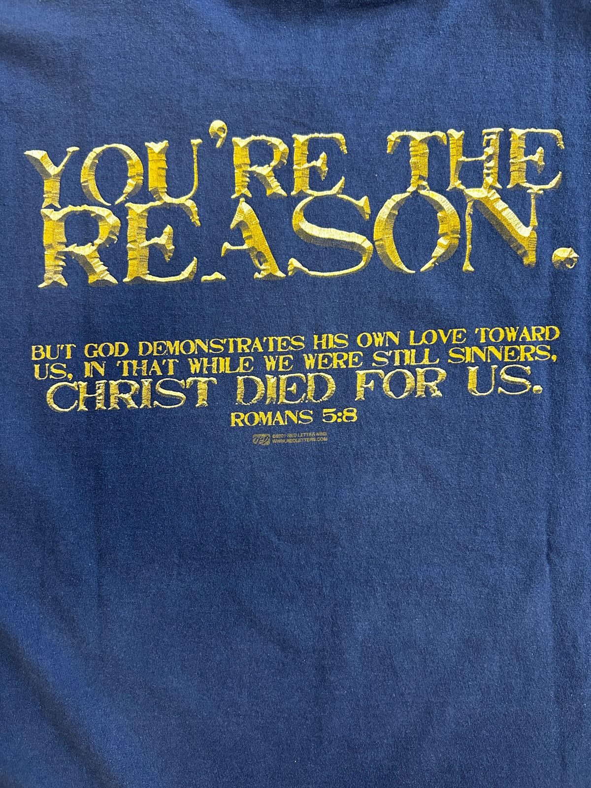 Vintage "Jesus Dies For A Reason" Dark Blue Tee