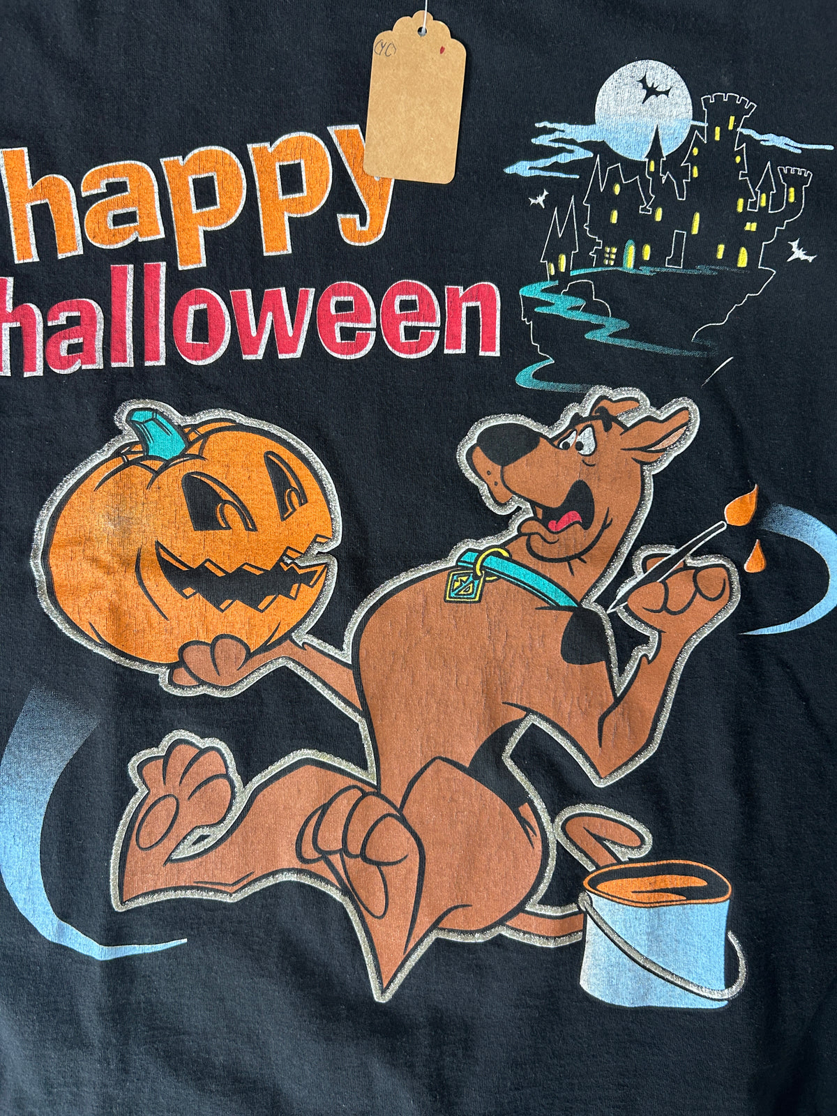 Vintage Scooby Doo Tee Happy Halloween Black Tee
