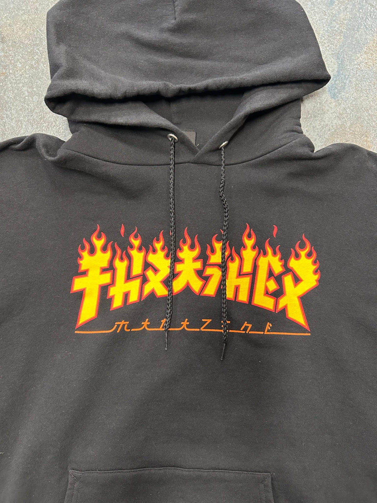 Thrasher Flame Logo Black Hoodie