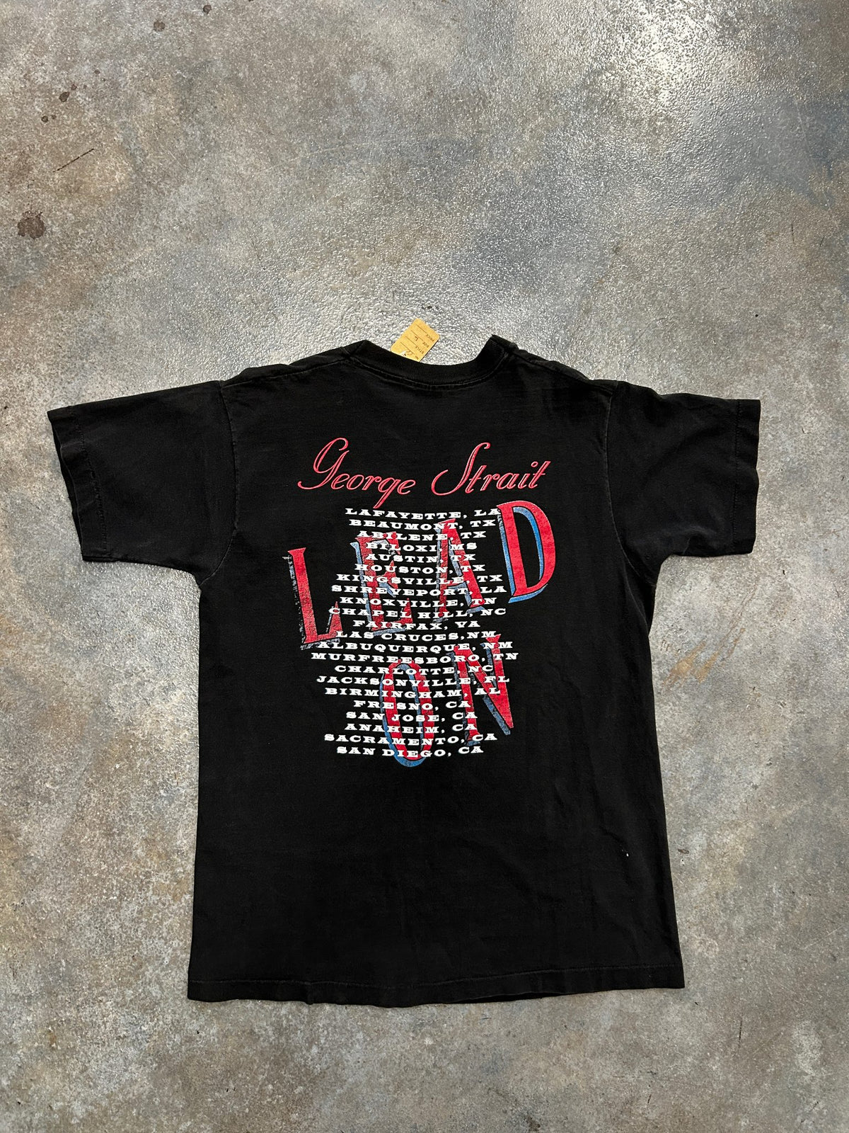Vintage 1994 George Starits "Lead On Tour" Black Tee
