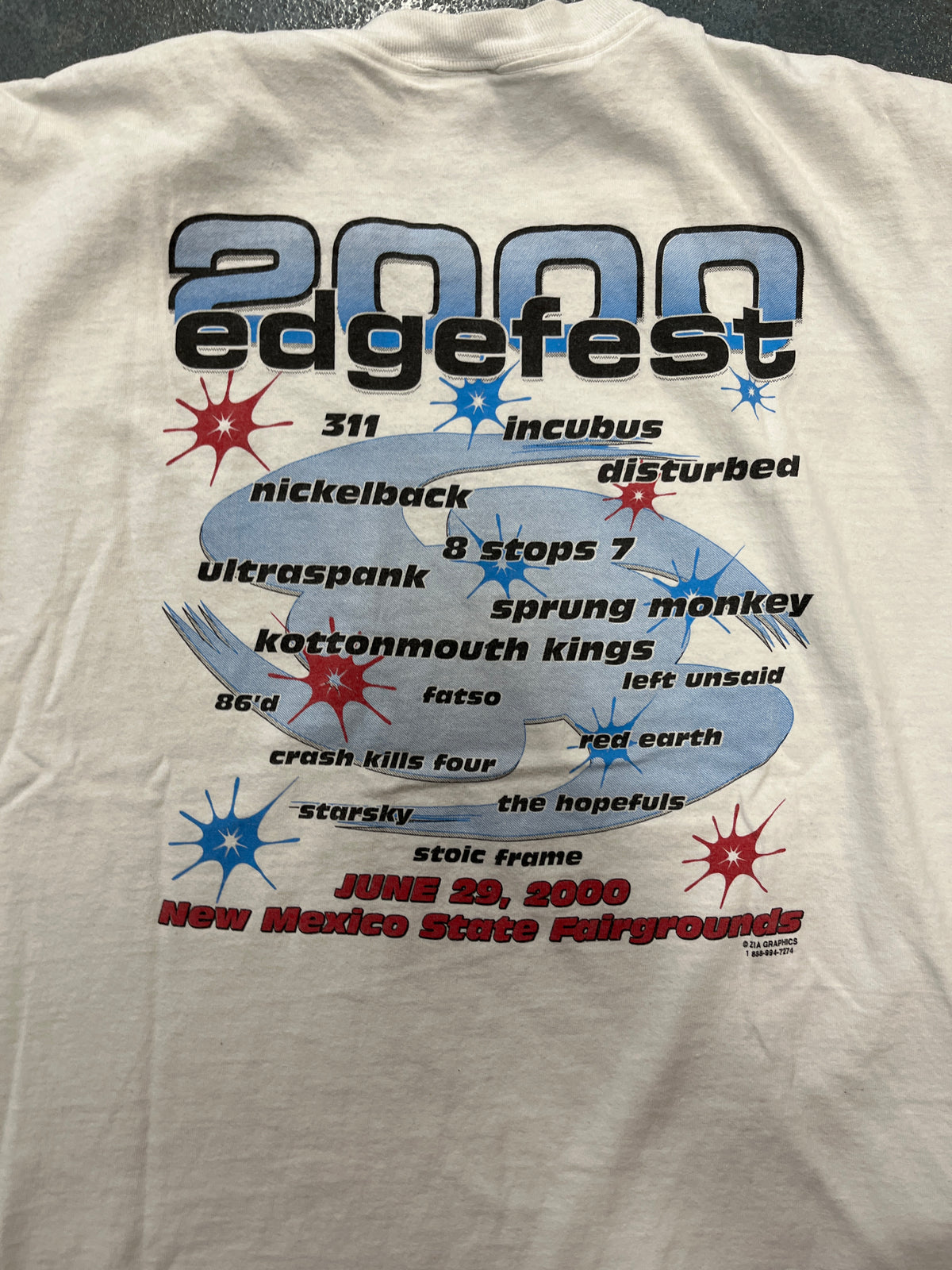 "2000 Edge Fest" White Tee B38