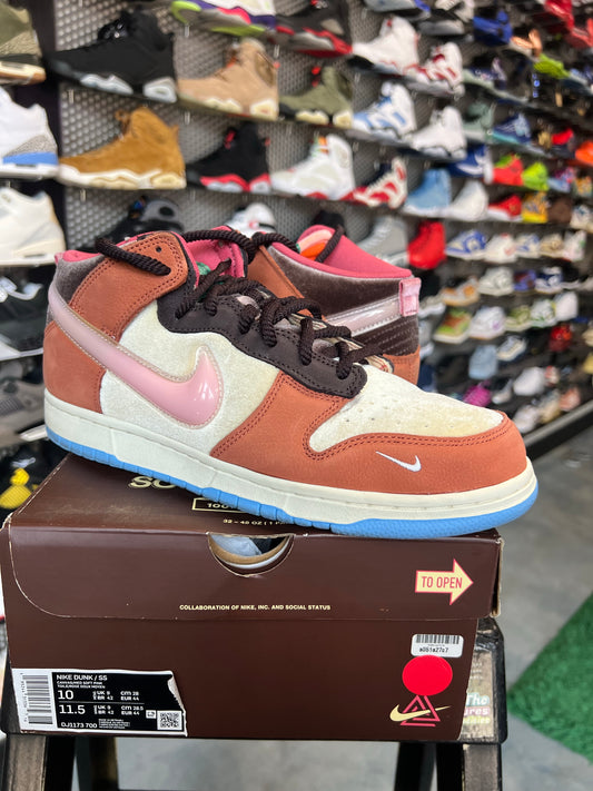 Nike Dunk Mid Social Status Free Lunch Chocolate Milk