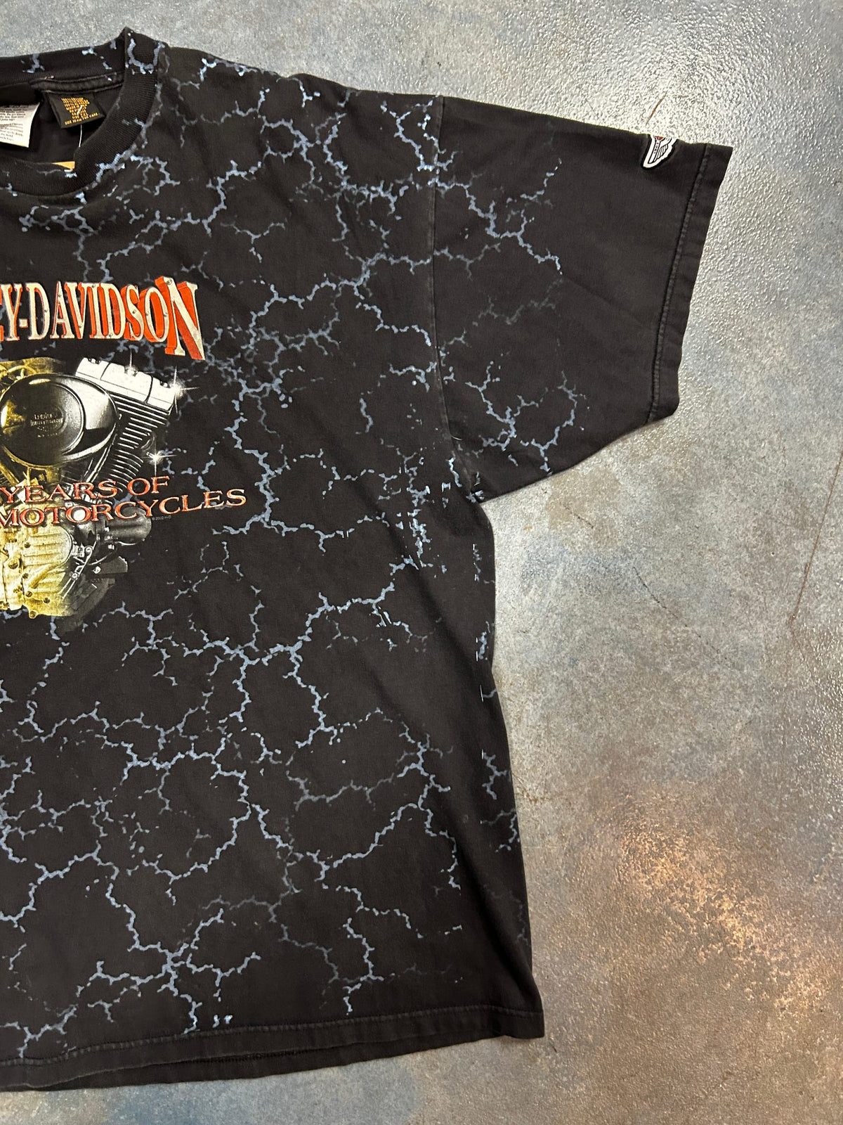 Vintage 2002 Harley Davidson 100 Years Of Great Motorcycles Black Tee