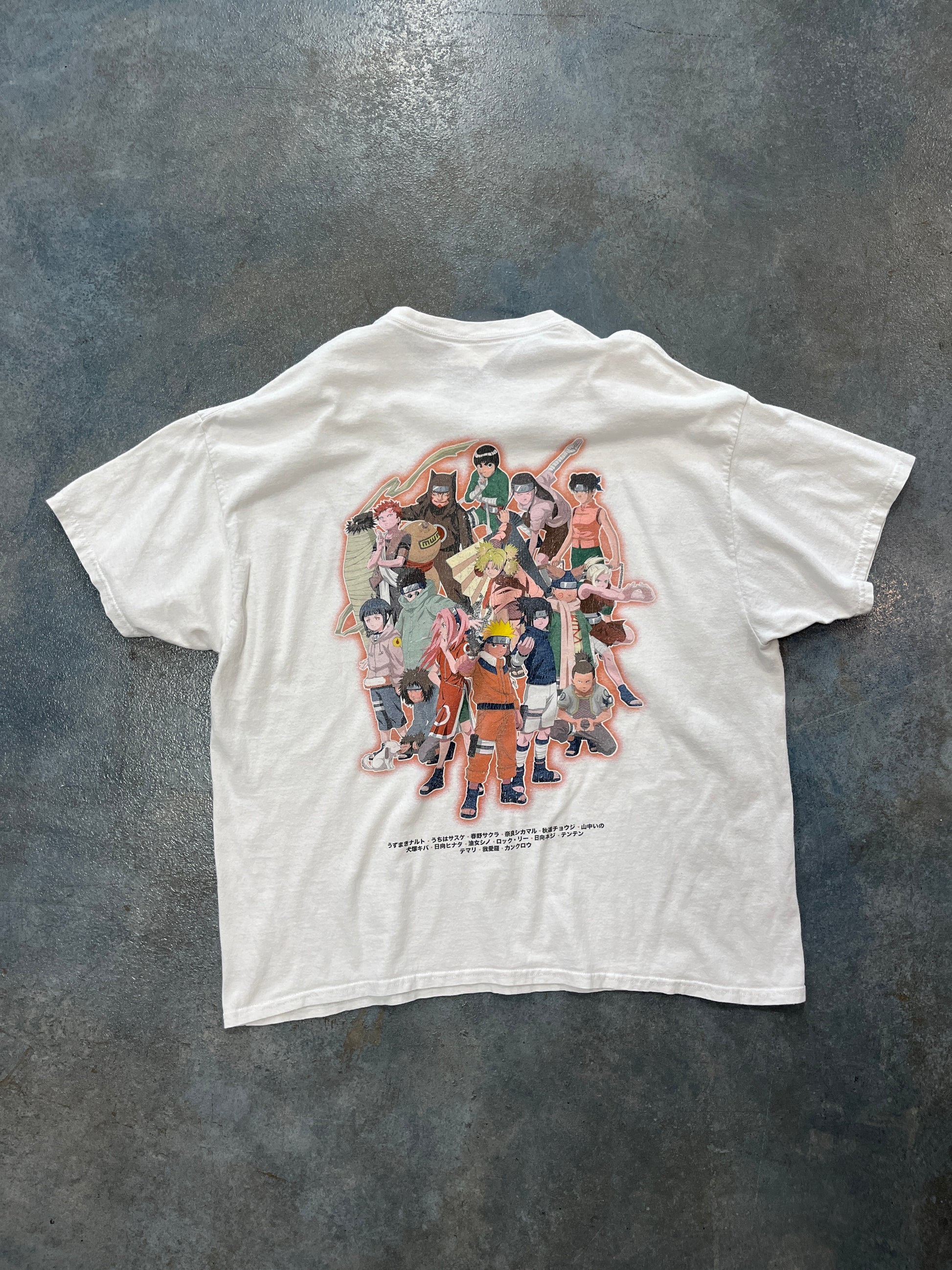 Vintage NARUTO T-Shirt White Solid OTF