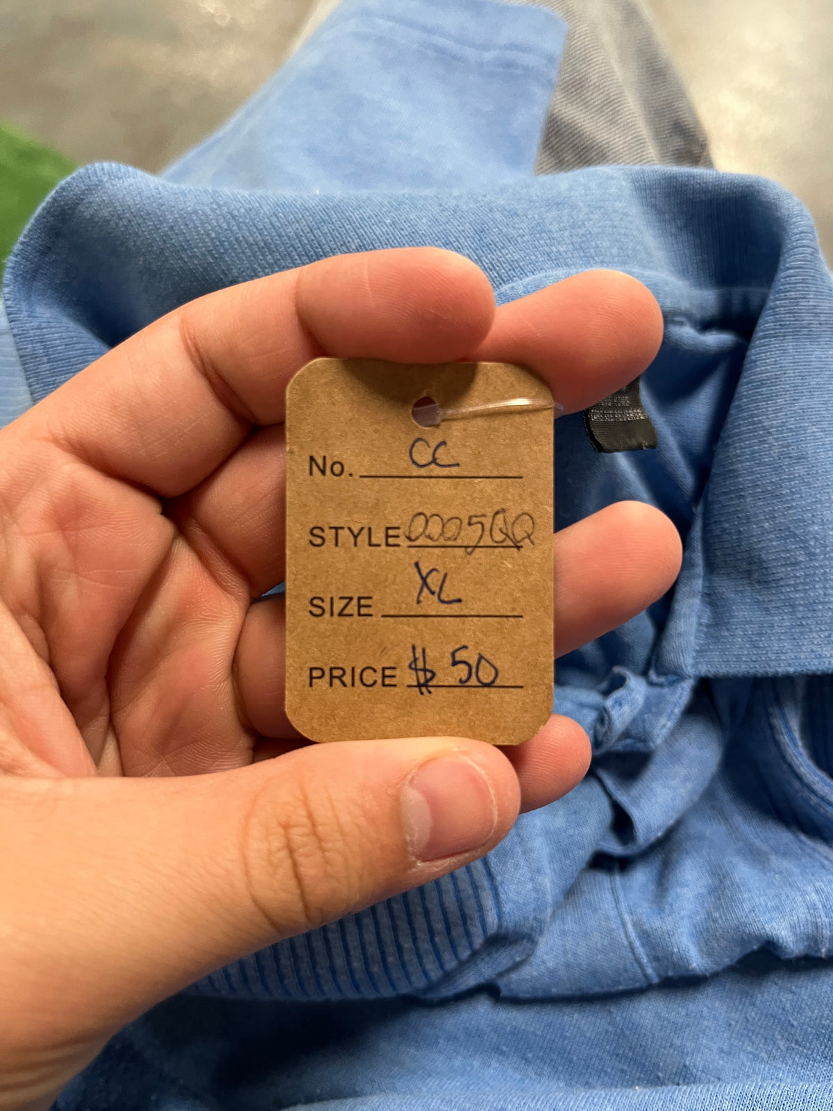 Playboy baby blue button up collar T-Shirt B38