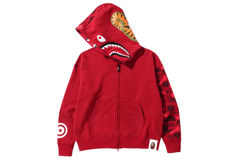 Bape Color Camo Shark Full Zip up Hoodie