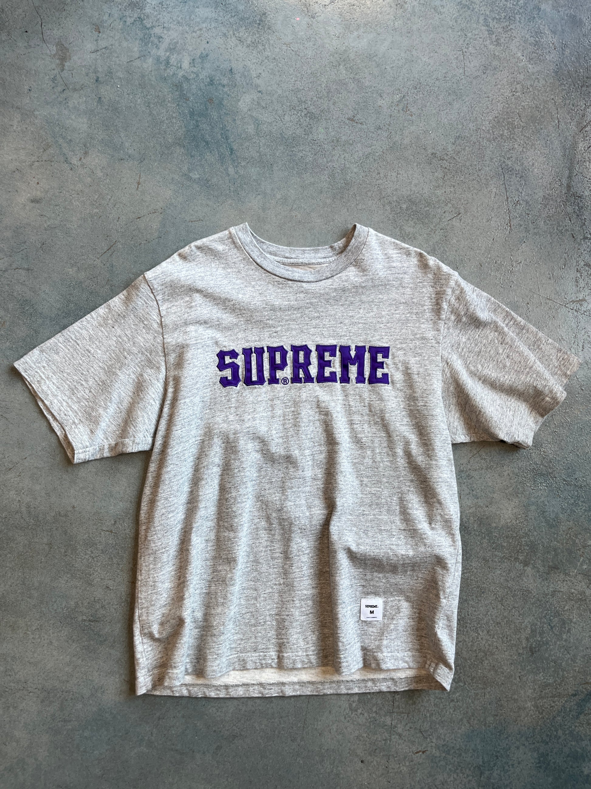 Supreme Twill Applique Gray Tee OTF