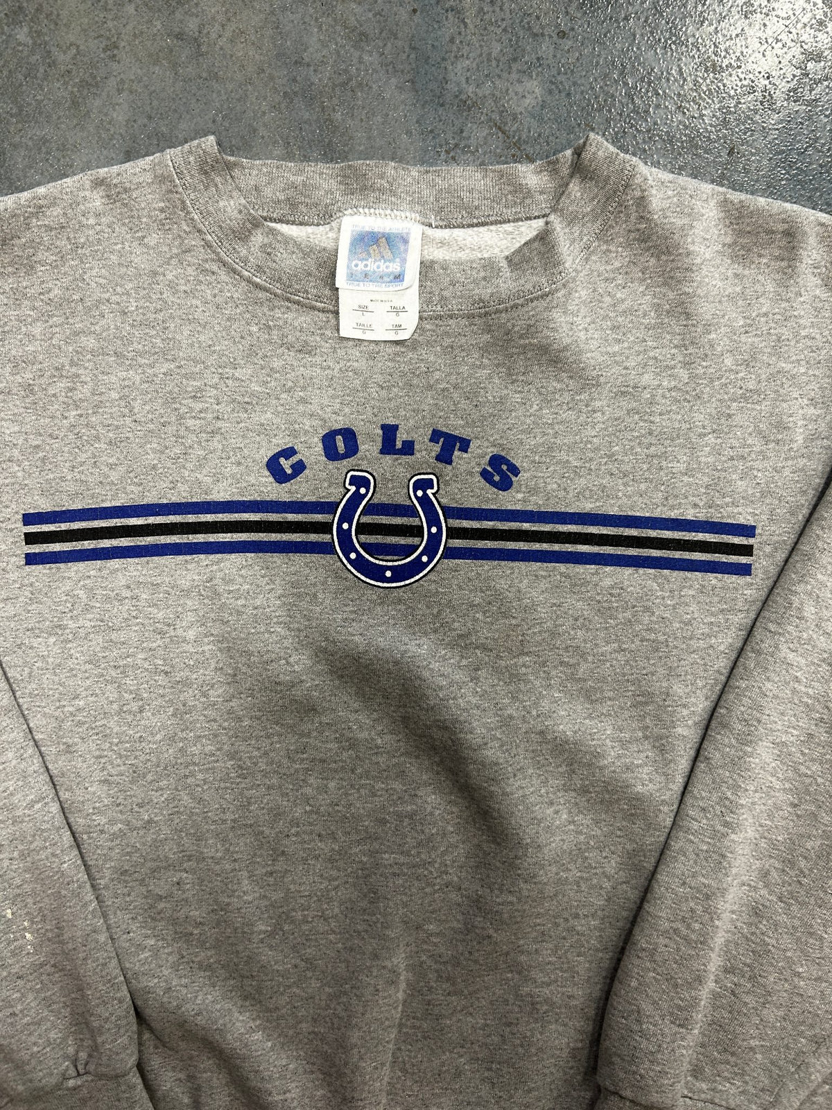 Vintage Adidas Colts Gray Pull Over