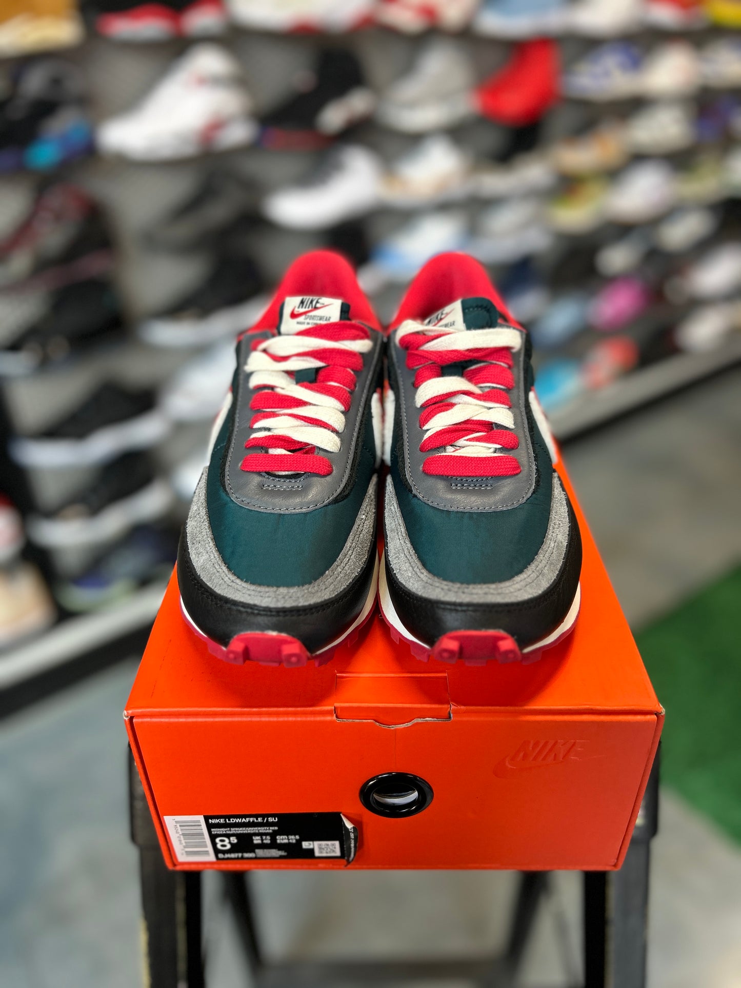 Nike LD Waffle sacai Undercover Midnight Spruce University Red (RT)