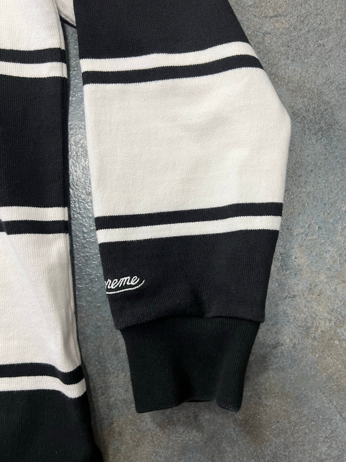 Supreme Nike Stripe Rugby Black B27