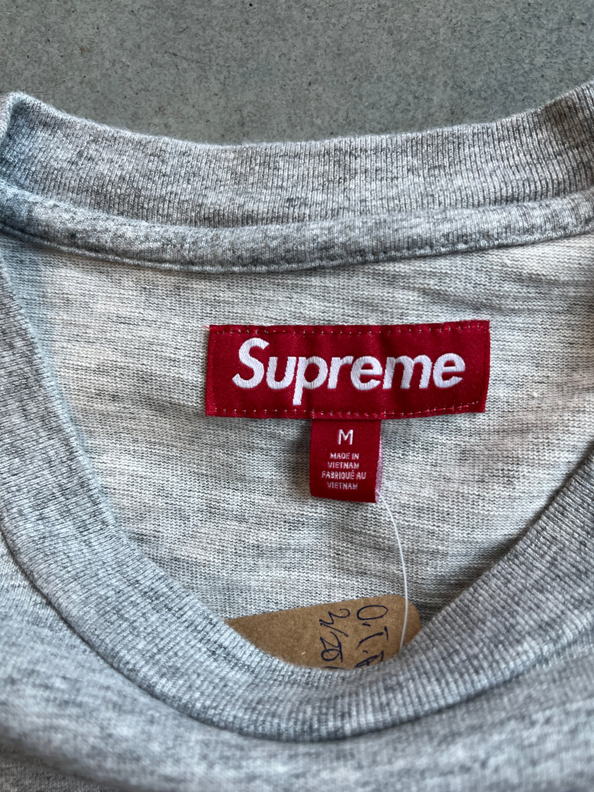 Supreme Twill Applique Gray Tee OTF